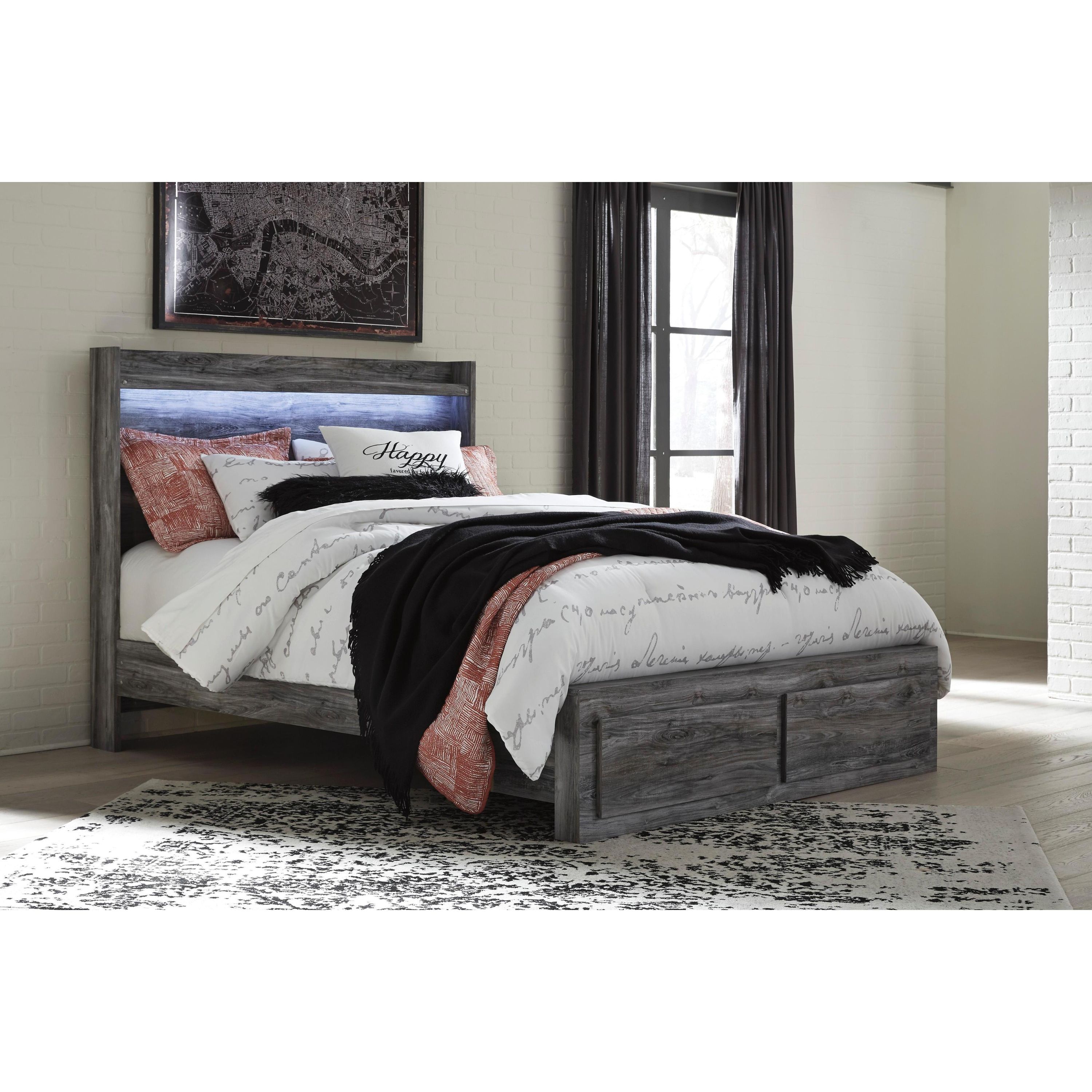 Signature Design by Ashley Baystorm B221B35 6 pc Queen Panel Storage Bedroom Set - Image 2