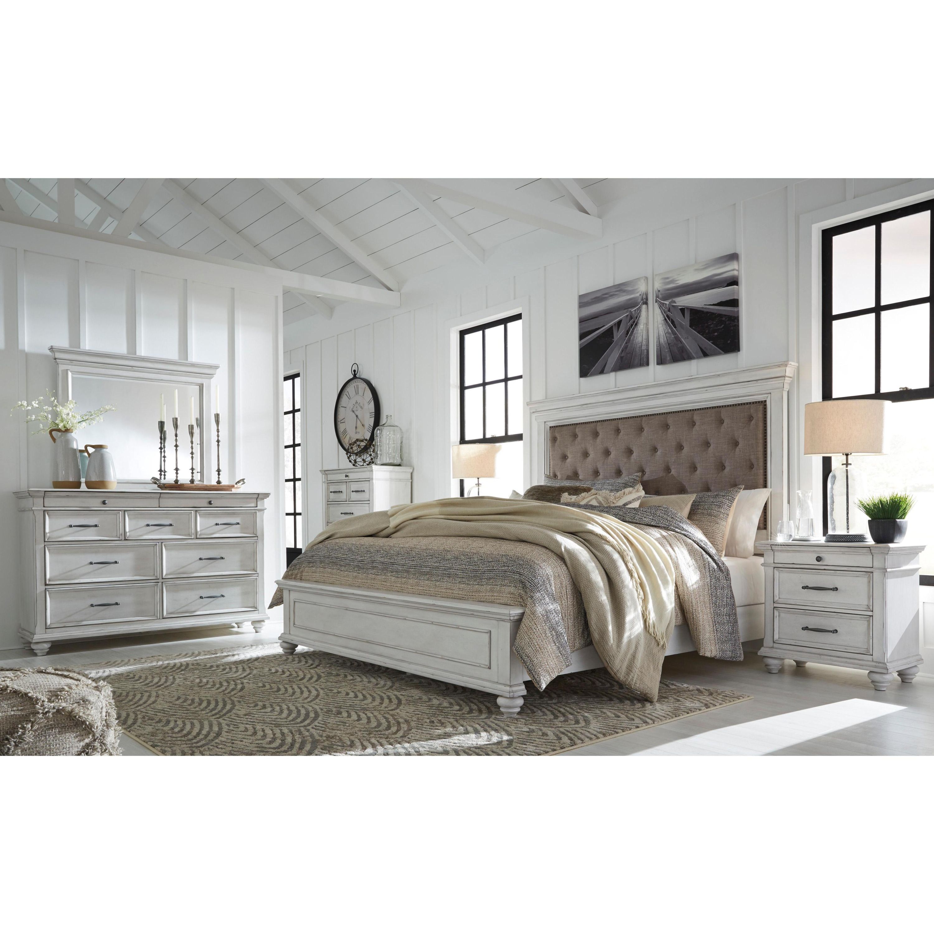 Benchcraft Kanwyn B777B5 5 pc Queen Upholstered Panel Bedroom Set - Image 1