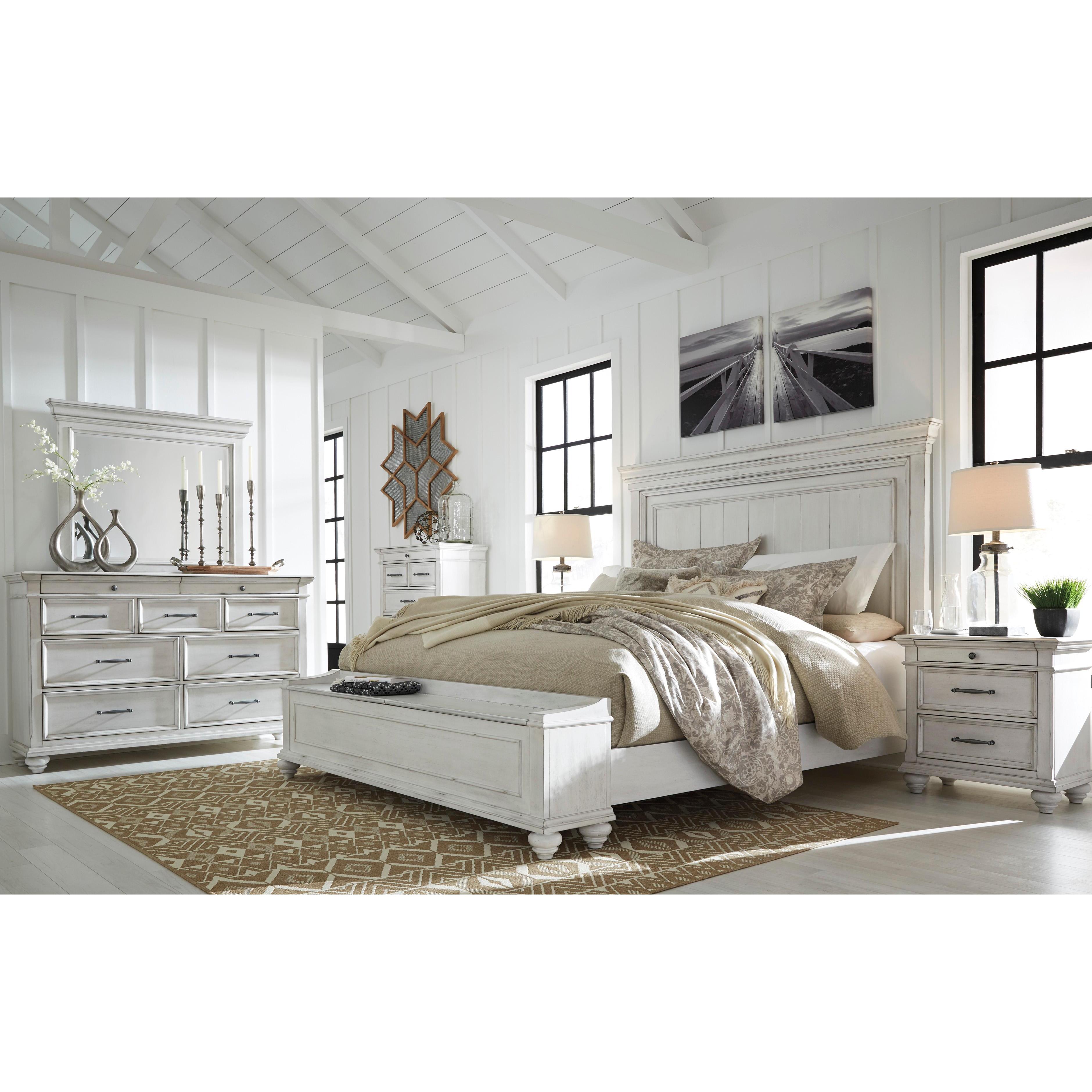 Benchcraft Kanwyn B777B7 5 pc Queen Panel Storage Bedroom Set - Image 1