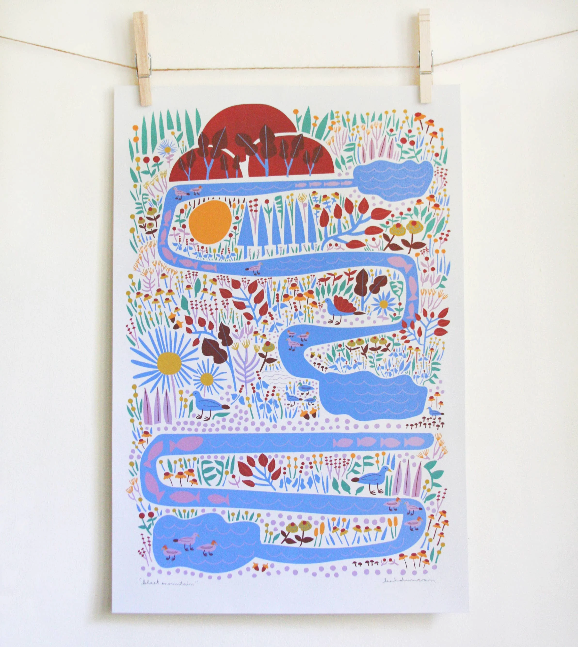 Black Mountain Art Print - Image 2