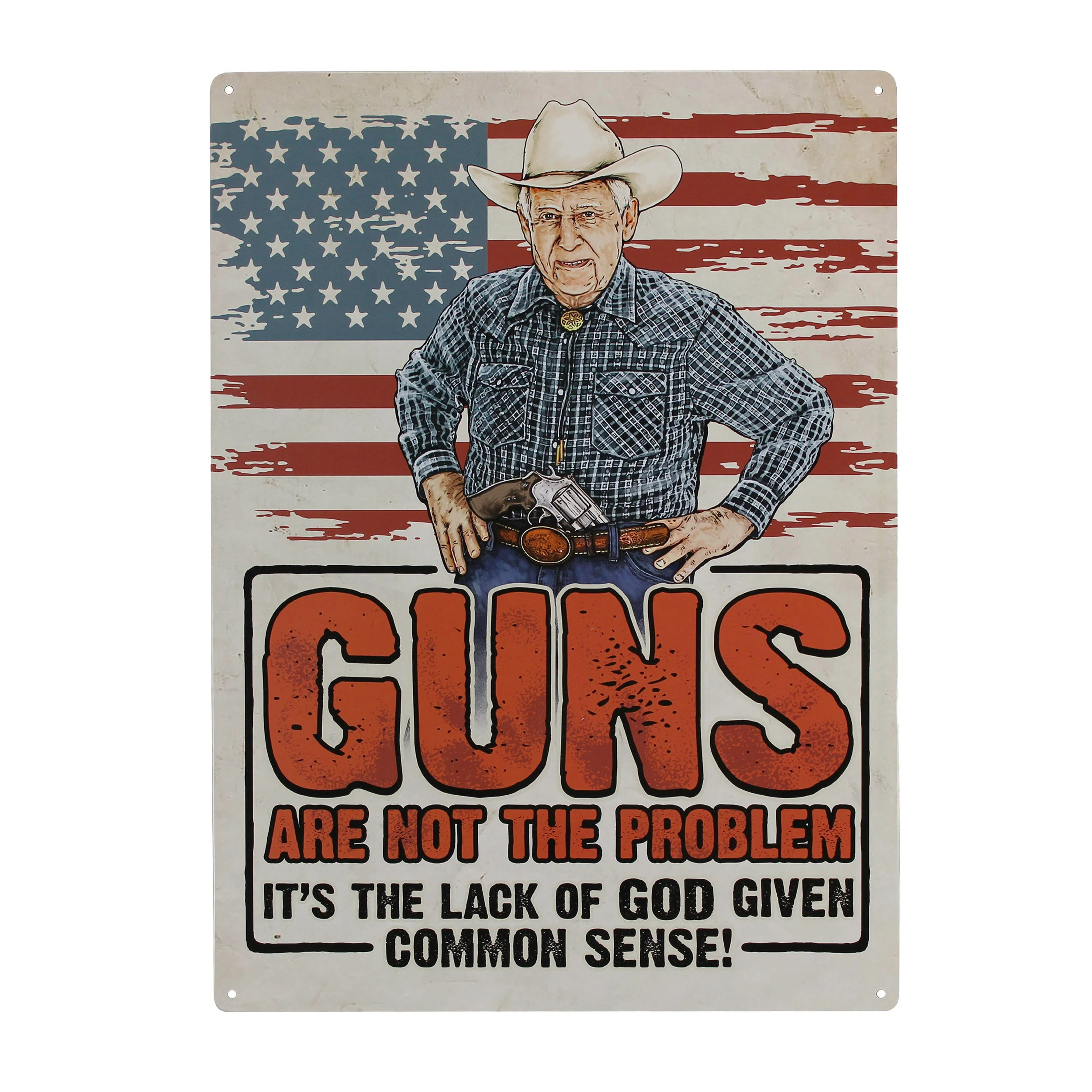 Tin Sign 12in x 17in-Guns Are Not The Problem - Image 1