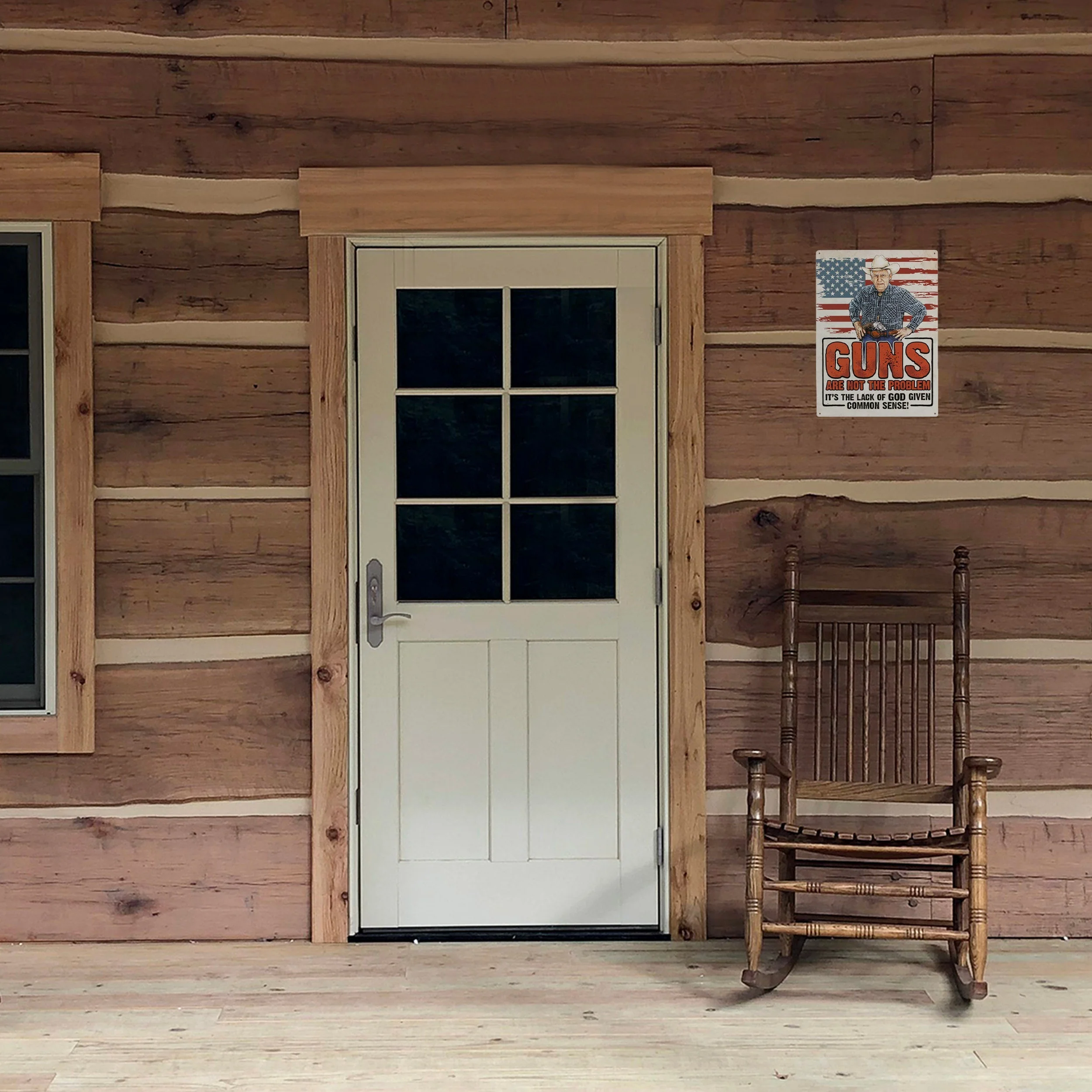 Tin Sign 12in x 17in-Guns Are Not The Problem - Image 2