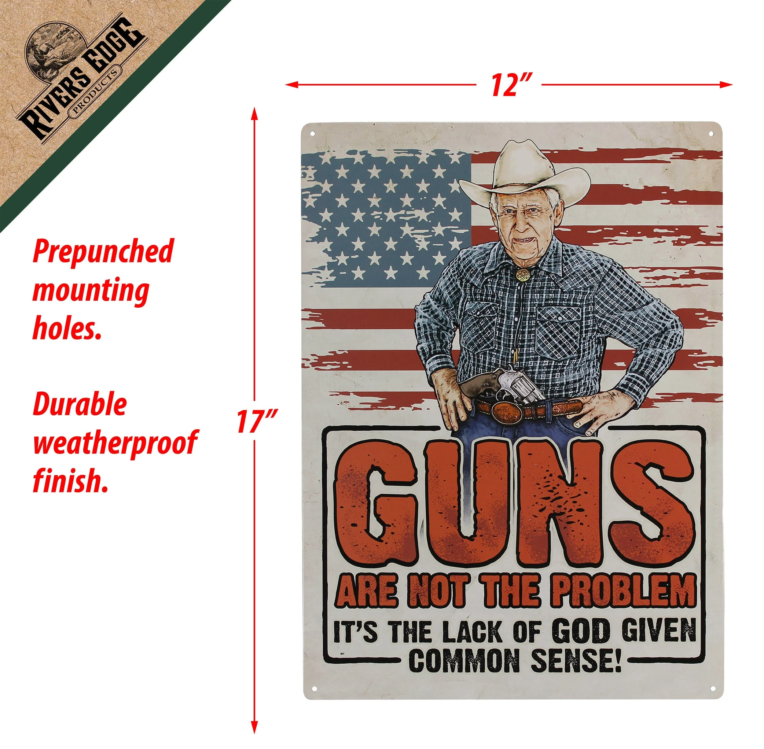 Tin Sign 12in x 17in-Guns Are Not The Problem - Image 3