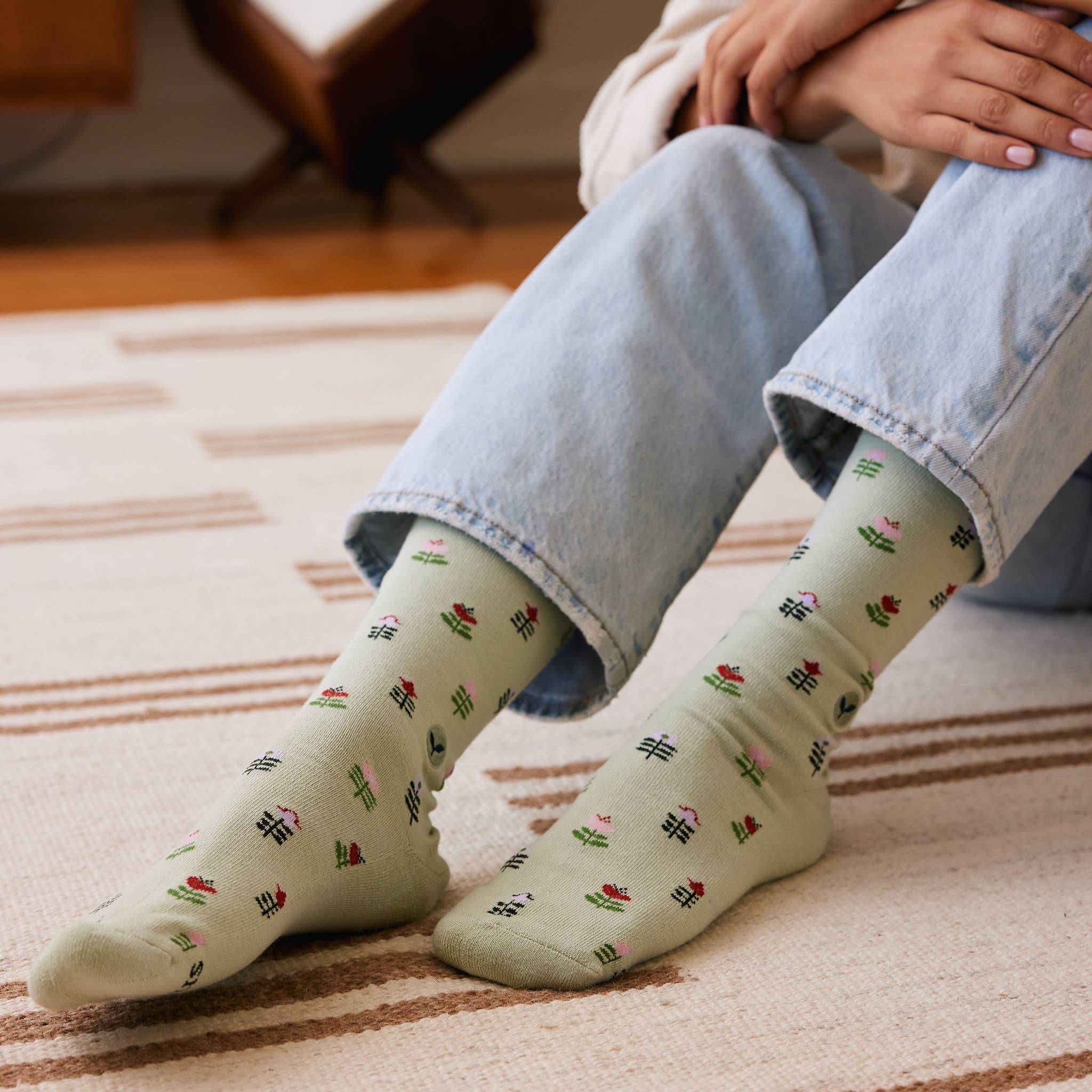 Socks that Plant Trees (Green Tulips) - Image 3