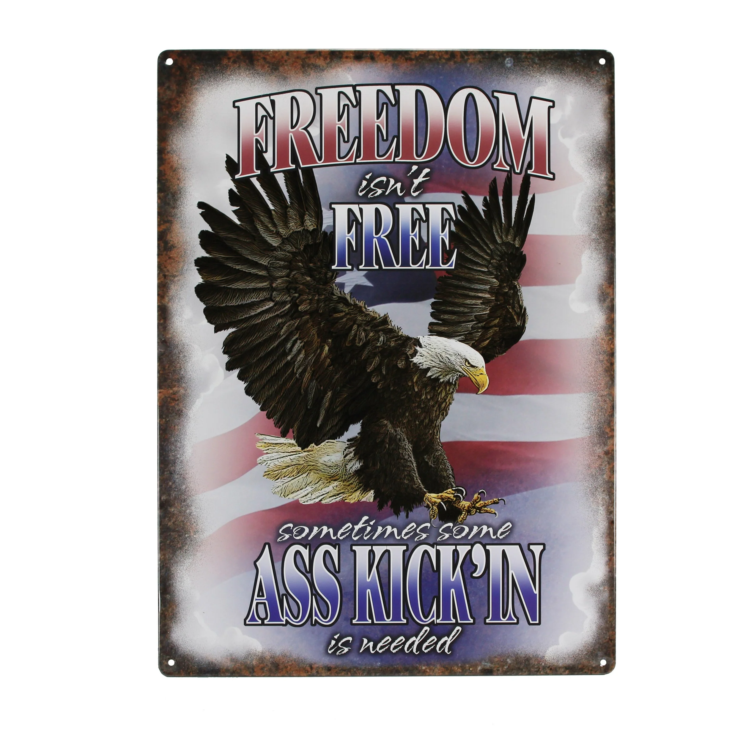 Tin Sign 12in x 17in-Freedom Isnt Free - Image 1