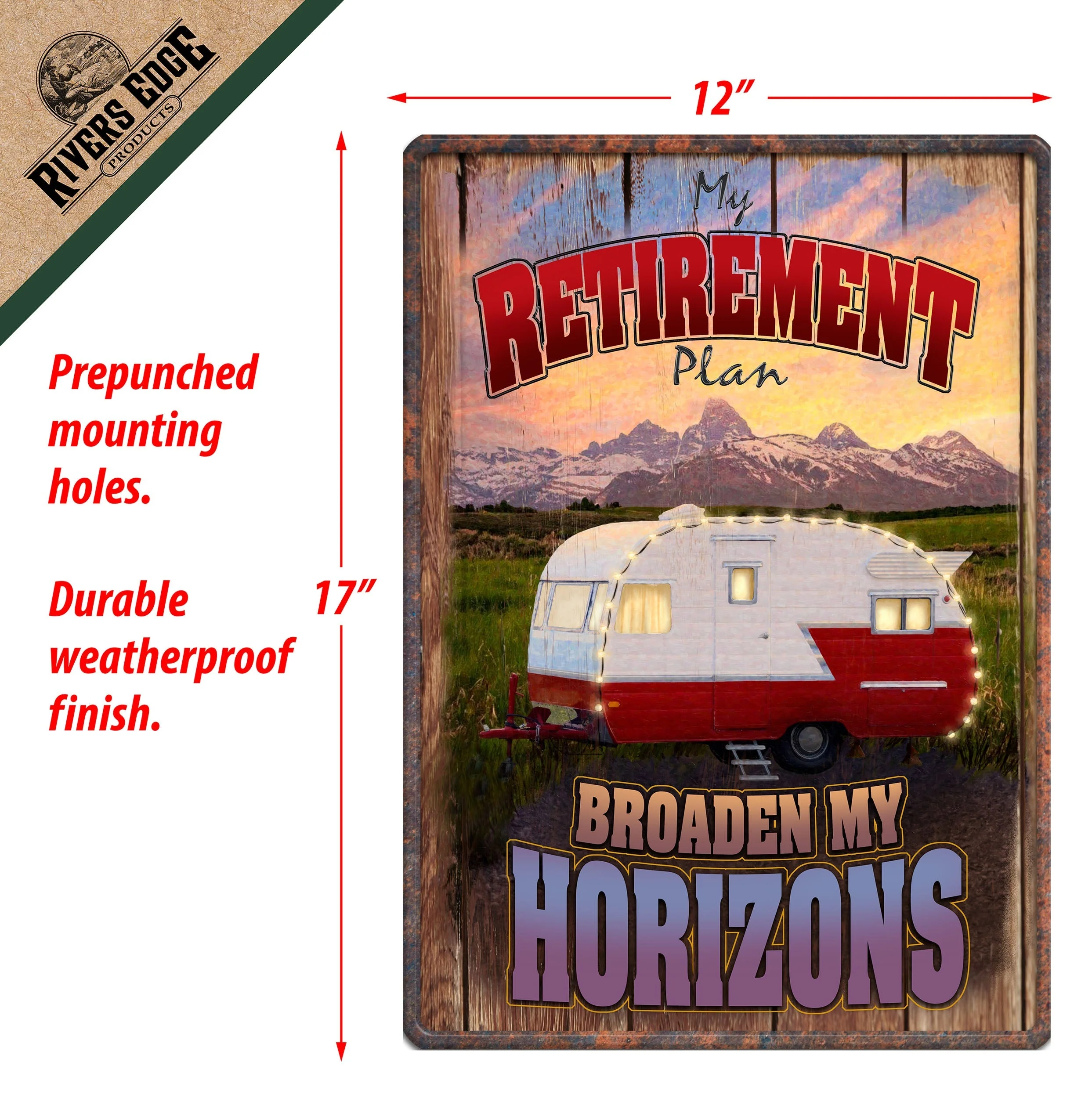Tin Sign 12in x 17in-Broaden My Horizons - Image 2