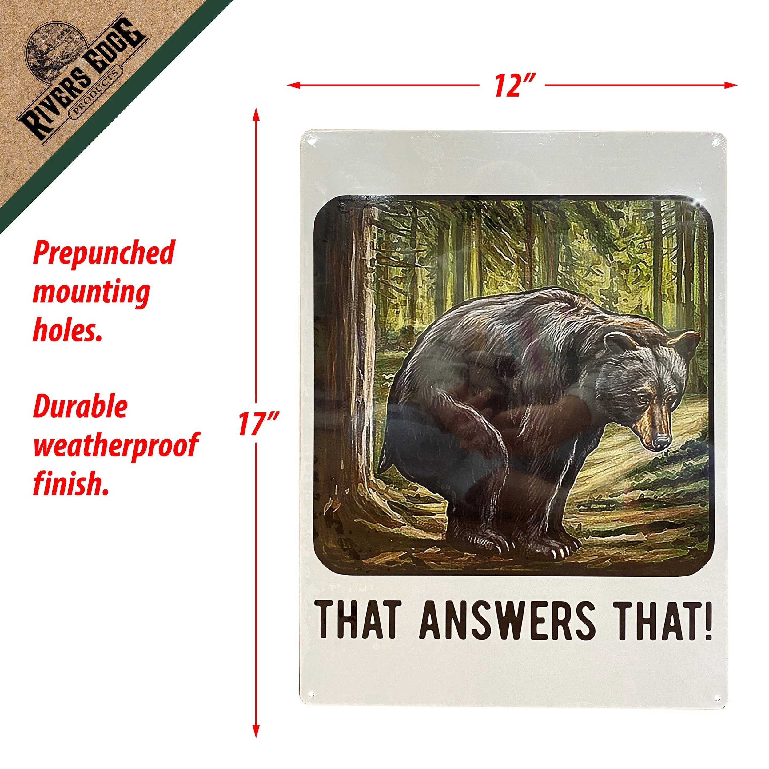 Tin Sign 12in x 17in-That Answers That - Image 2