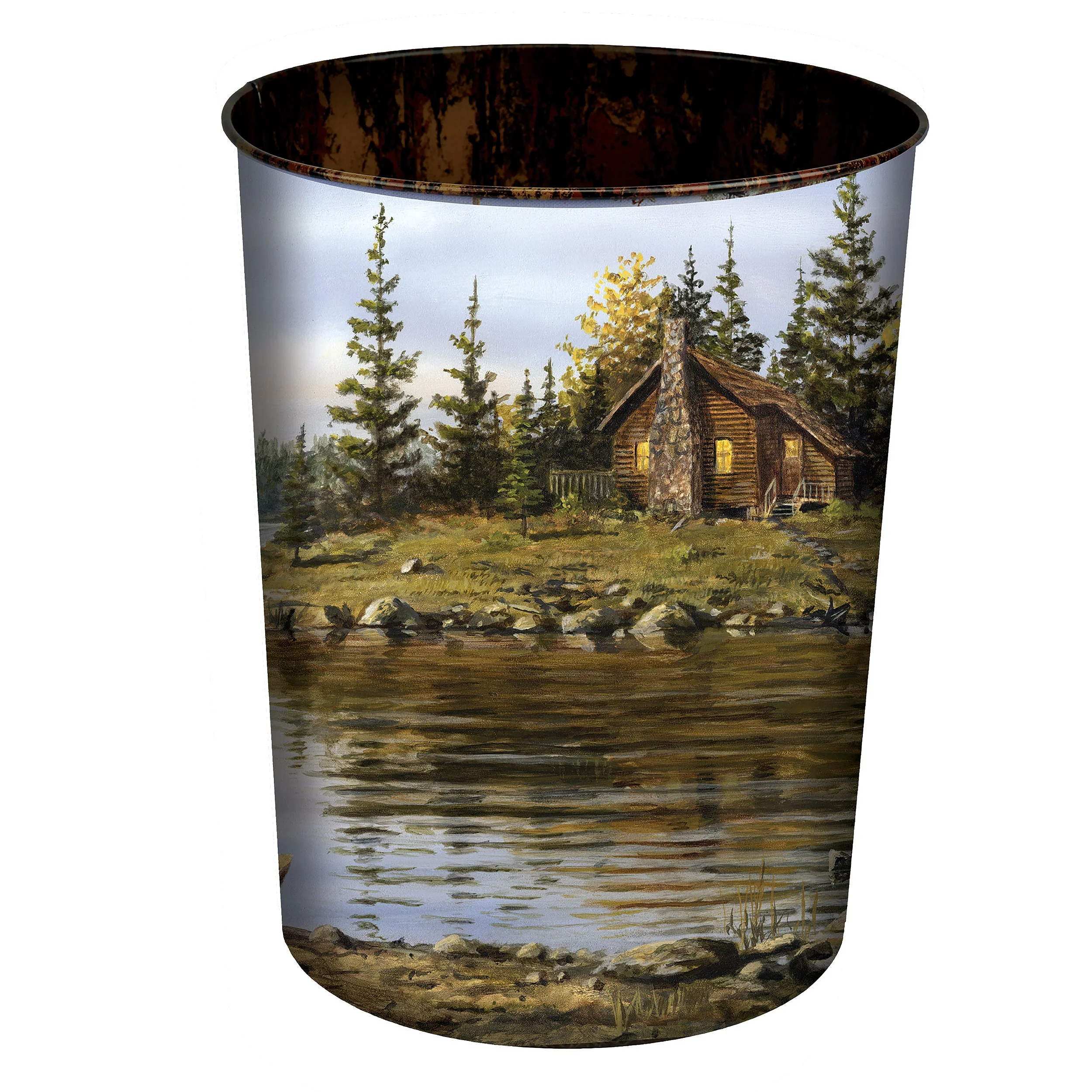 Waste Basket-Duck Cabin Scene - Image 1