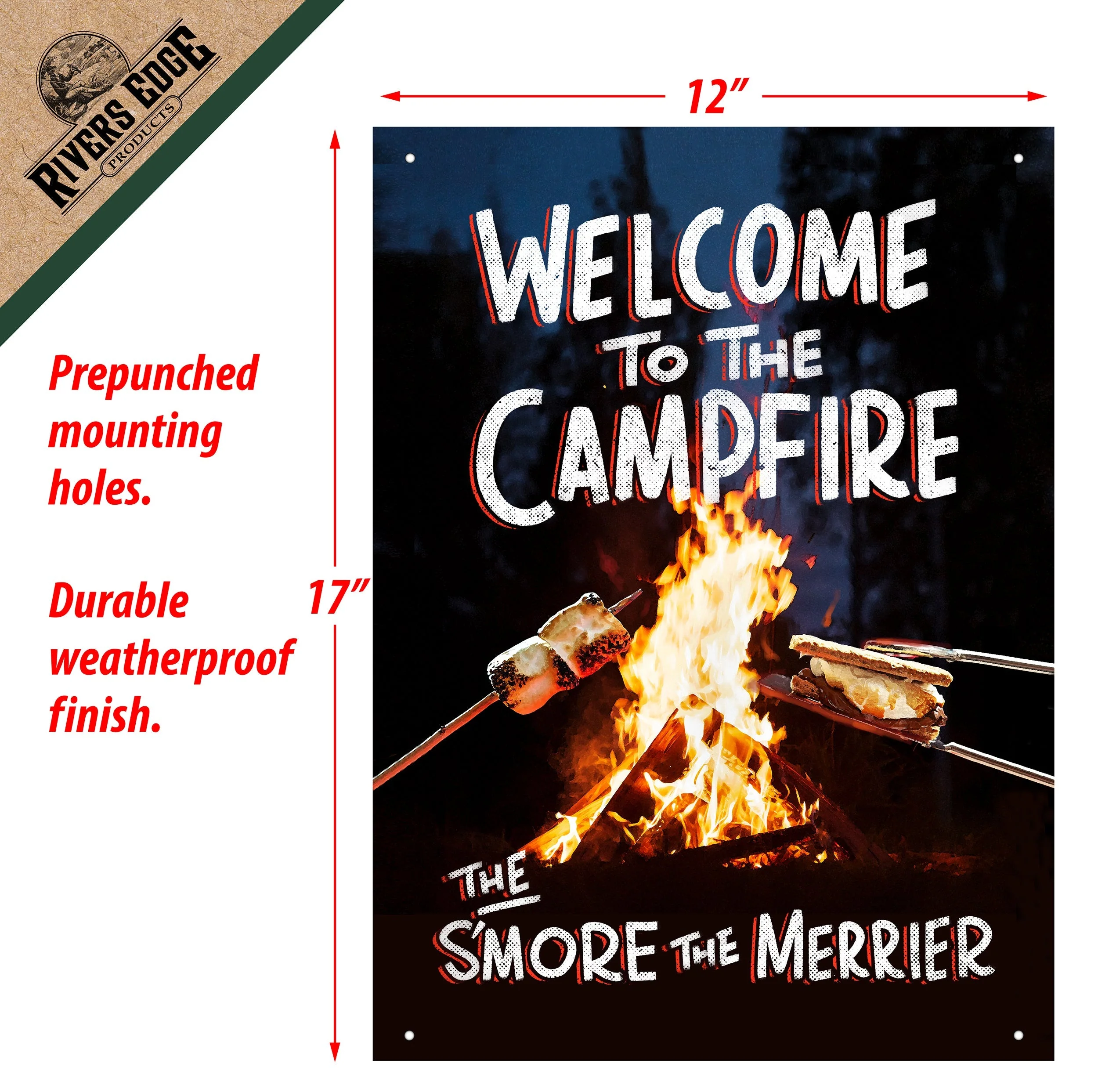 Tin Sign 12in x 17in-The Smore the Merrier - Image 2