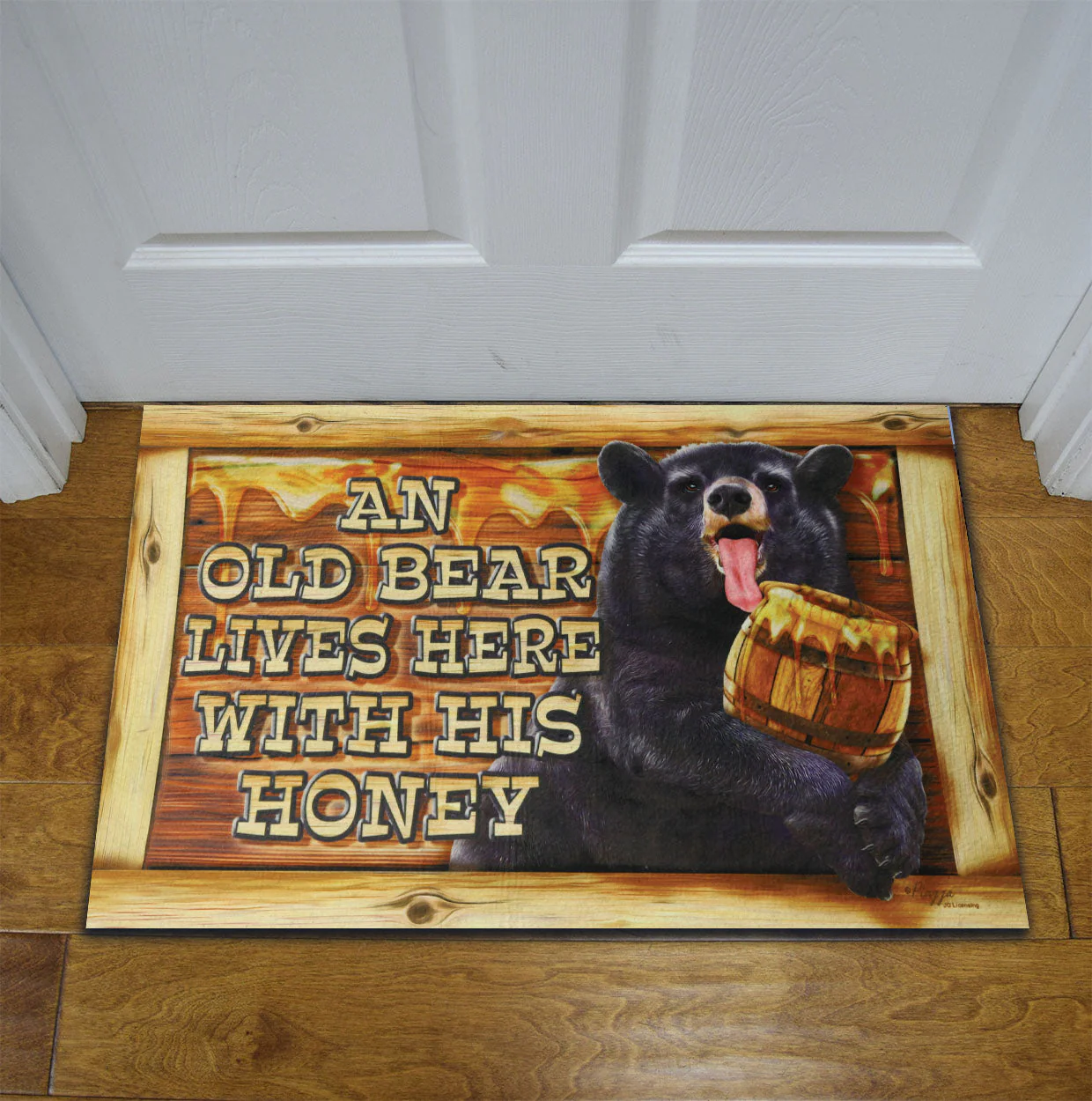 Door Mat Rubber 26in x 17in-Old Bear Lives Here - Image 3