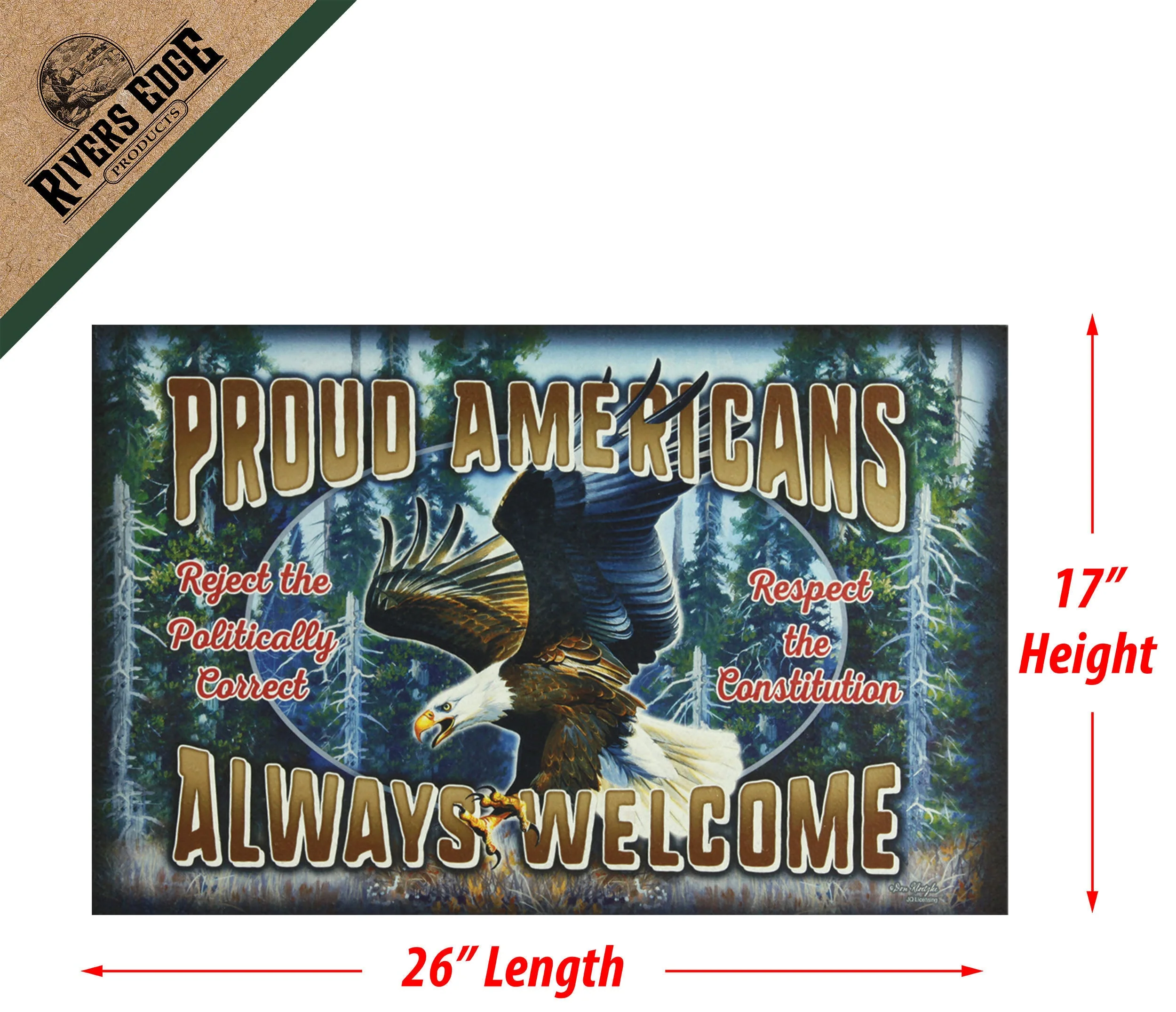 Door Mat Rubber 26in x 17in-Proud Americans - Image 2