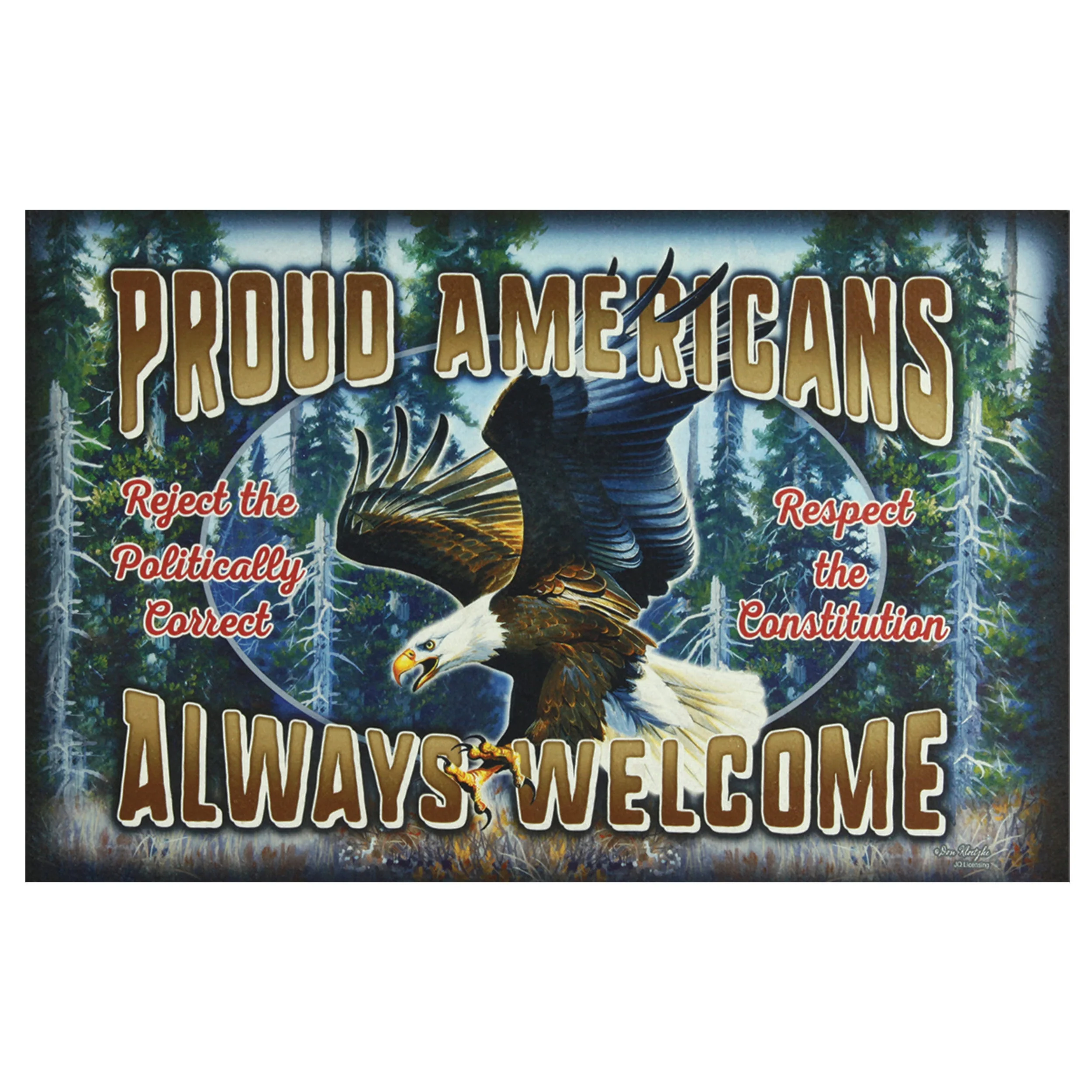 Door Mat Rubber 26in x 17in-Proud Americans