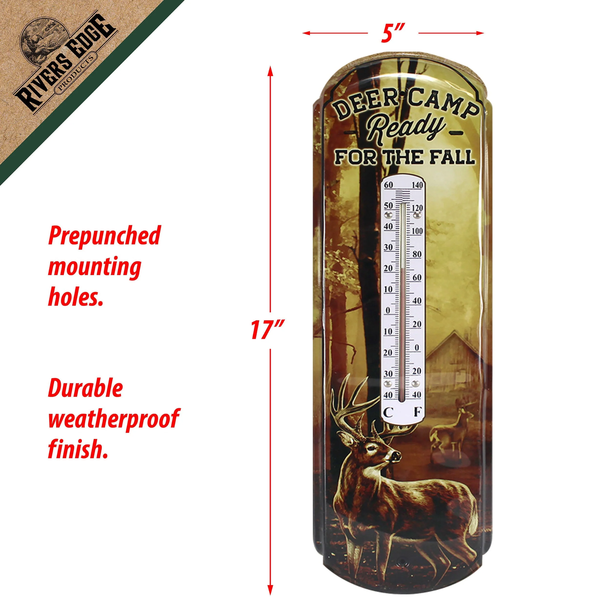 Tin Thermometer-Deer Camp 2 - Image 2