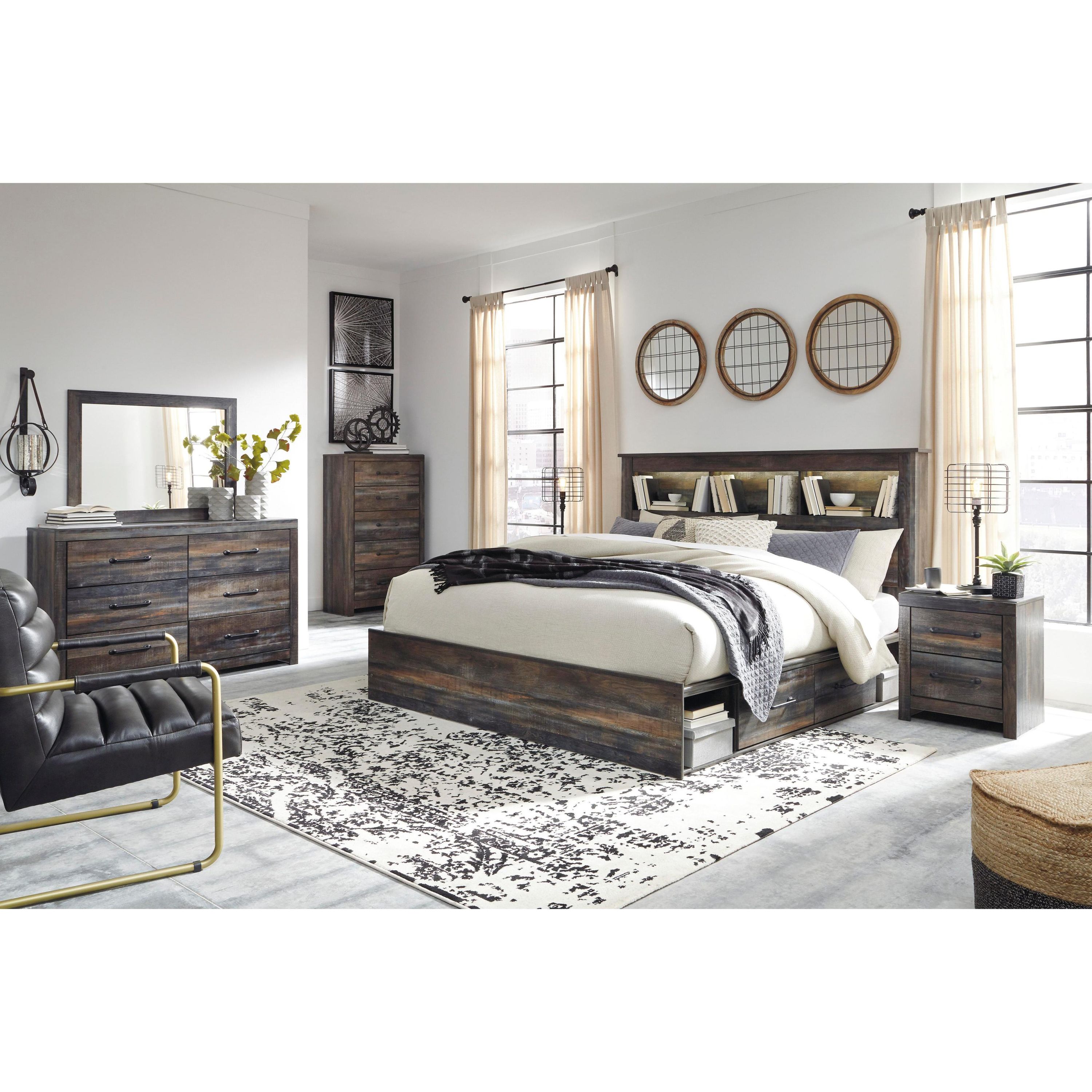 Signature Design by Ashley Drystan B211B119 10 pc King Panel Storage Bedroom Set