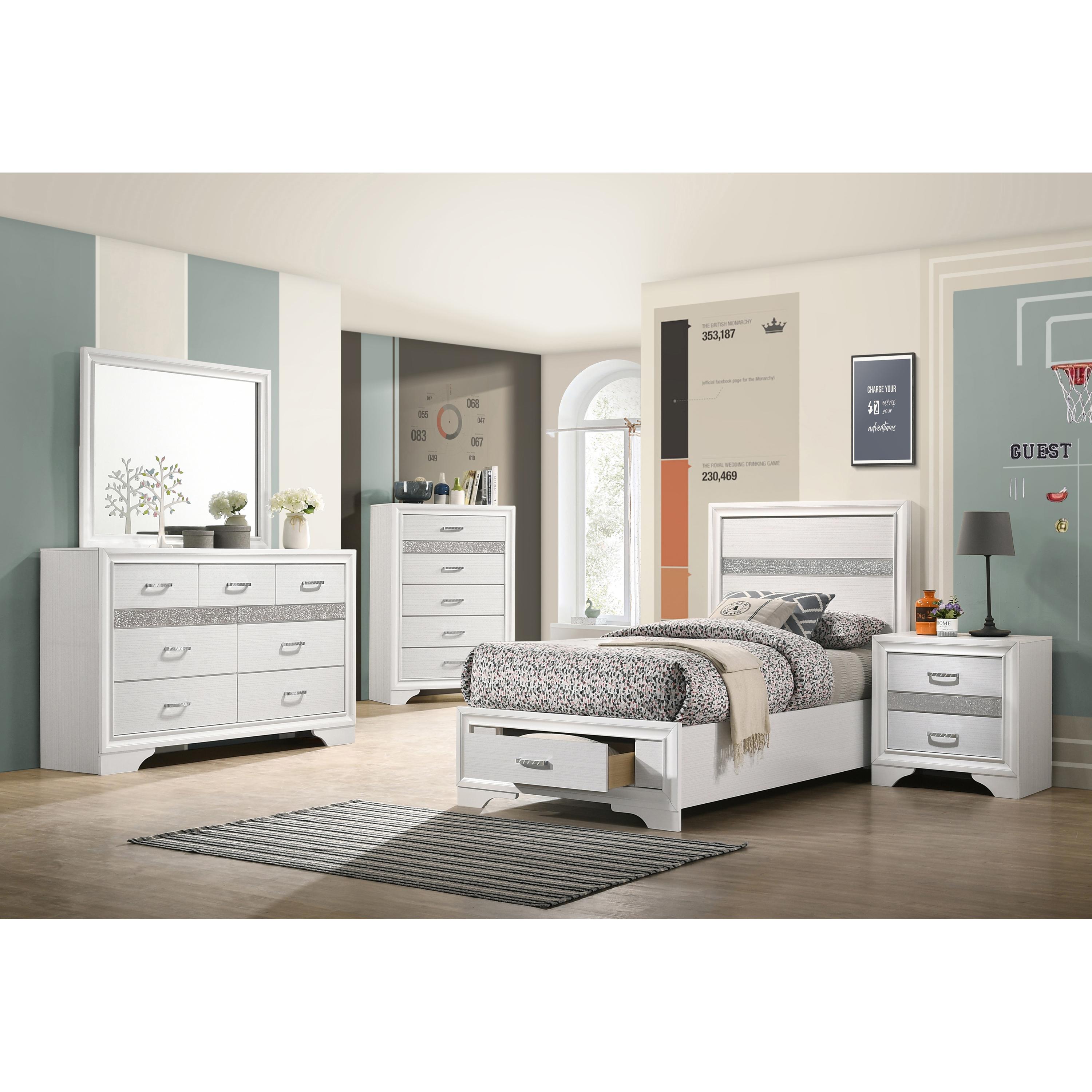 Coaster Furniture Miranda 205111T-S5 7 pc Twin Storage Bedroom Set - Image 1