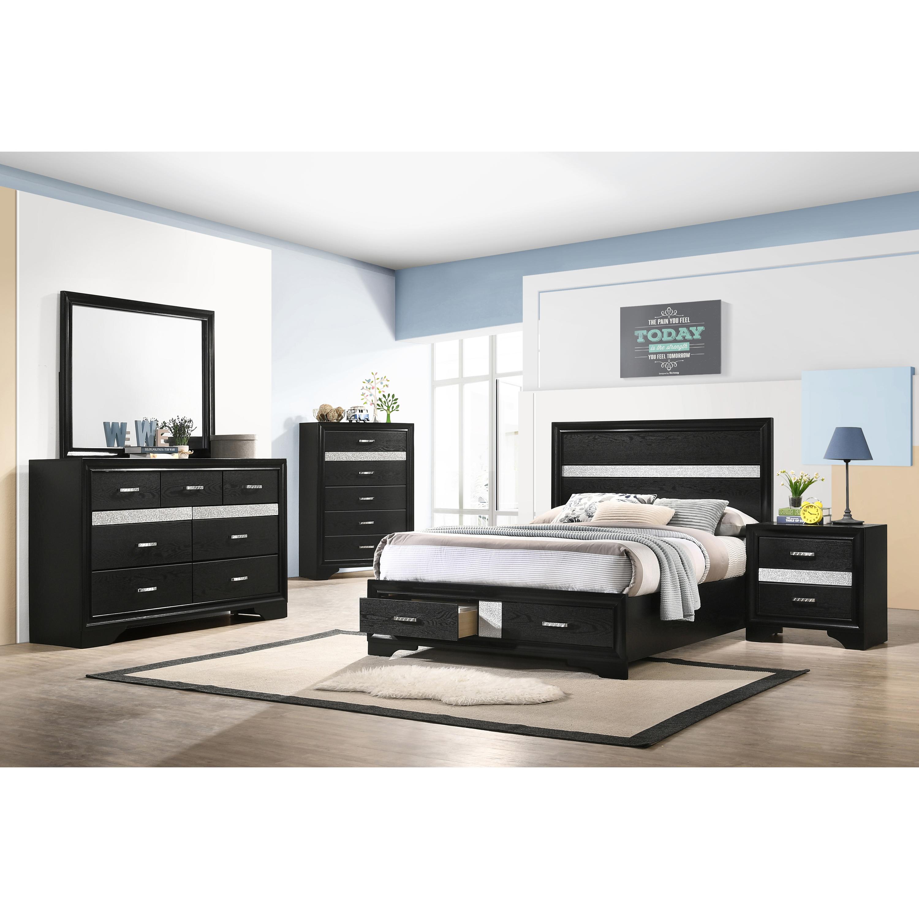 Coaster Furniture Miranda 206361F-S5 7 pc Full Bedroom Set with Storage - Image 1