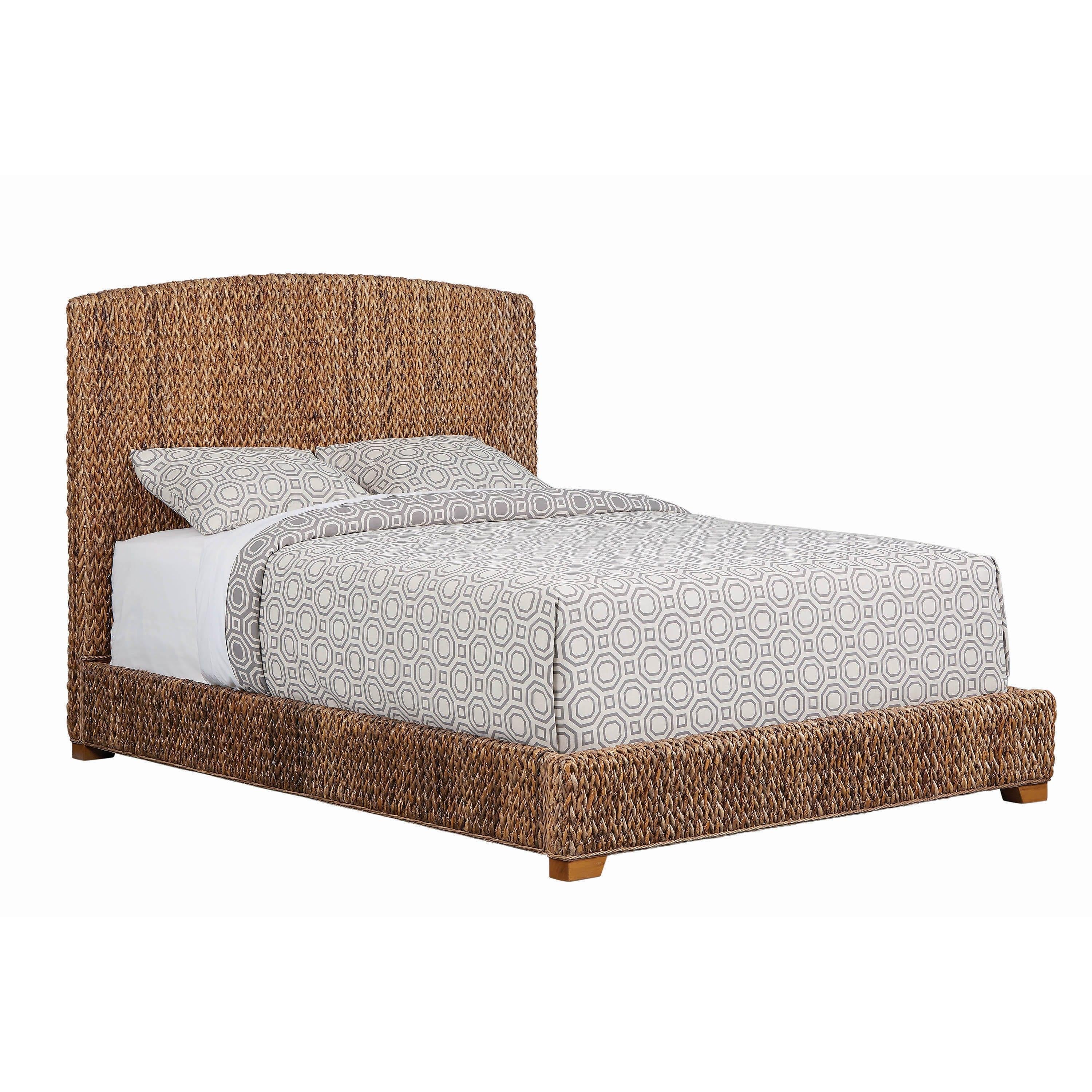 Coaster Furniture Laughton 300501Q Banana Leaf Queen Panel Bed - Amber - Image 1