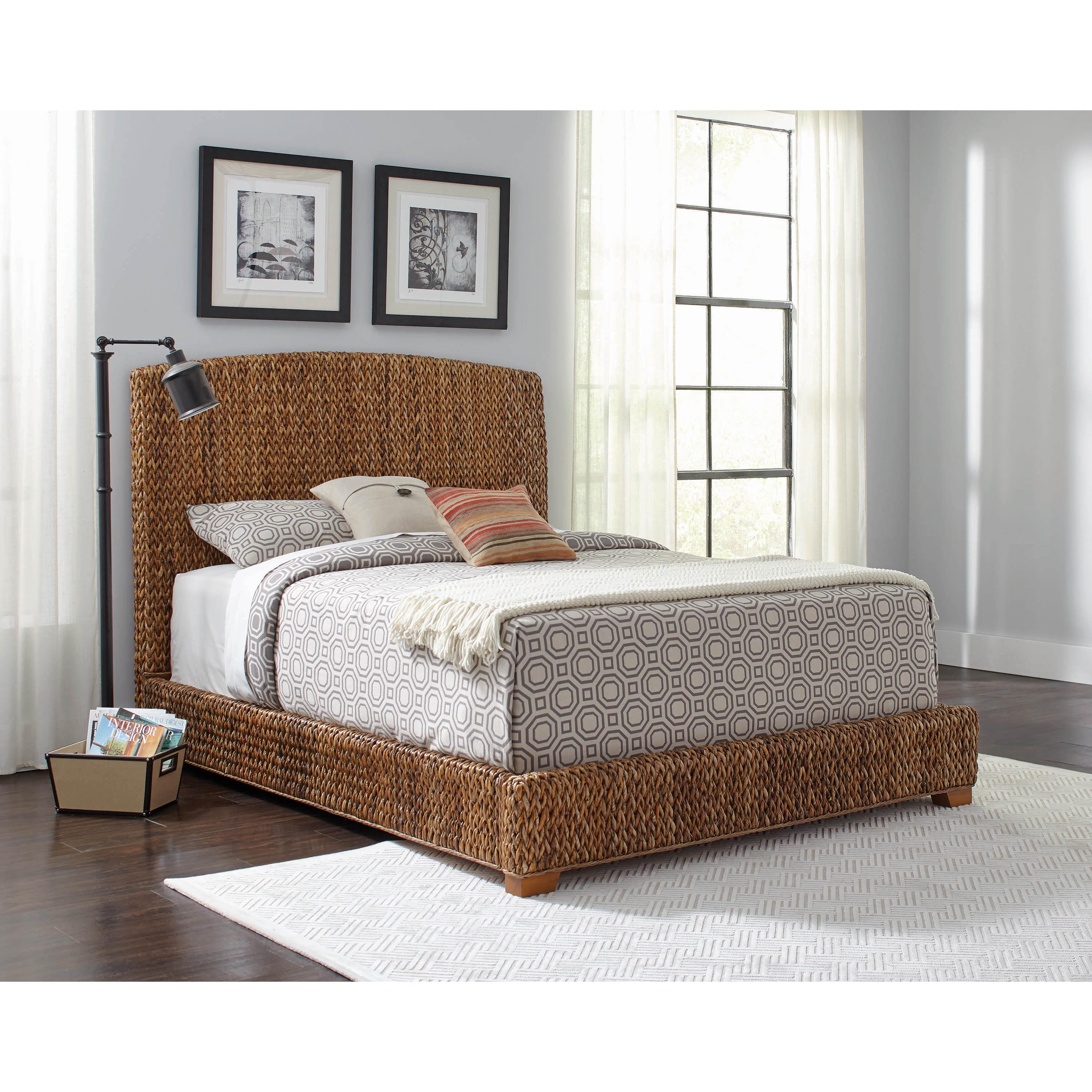 Coaster Furniture Laughton 300501KE Banana Leaf Eastern King Panel Bed - Amber - Image 2