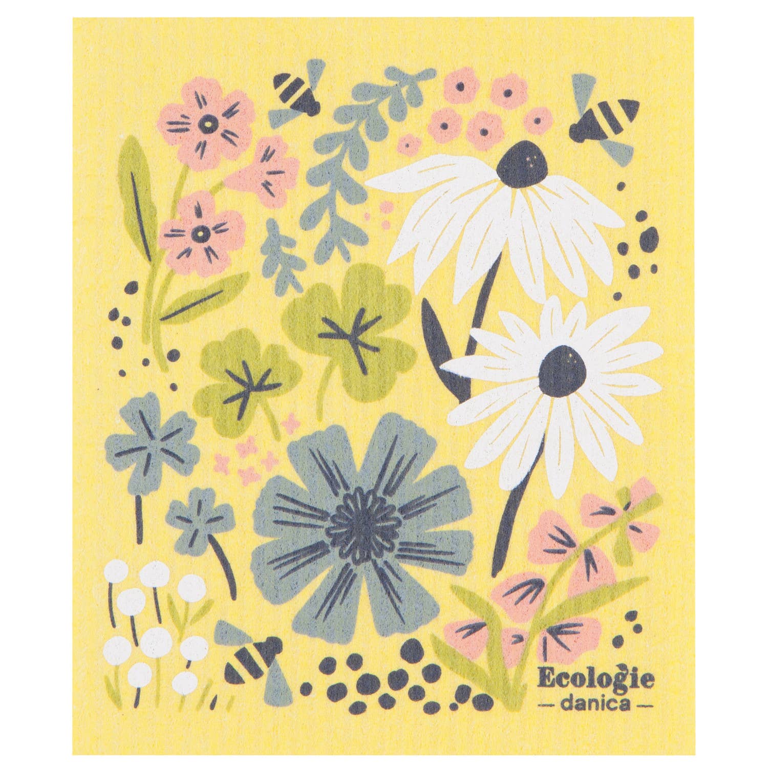 Bees And Blooms Swedish Dishcloth - Image 2