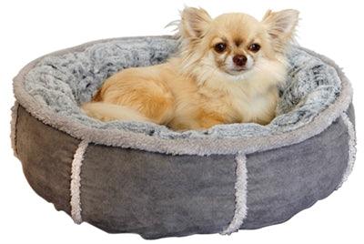 Rosewood Plush Donut Dog Bed, Grey – Cozy and Comfortable