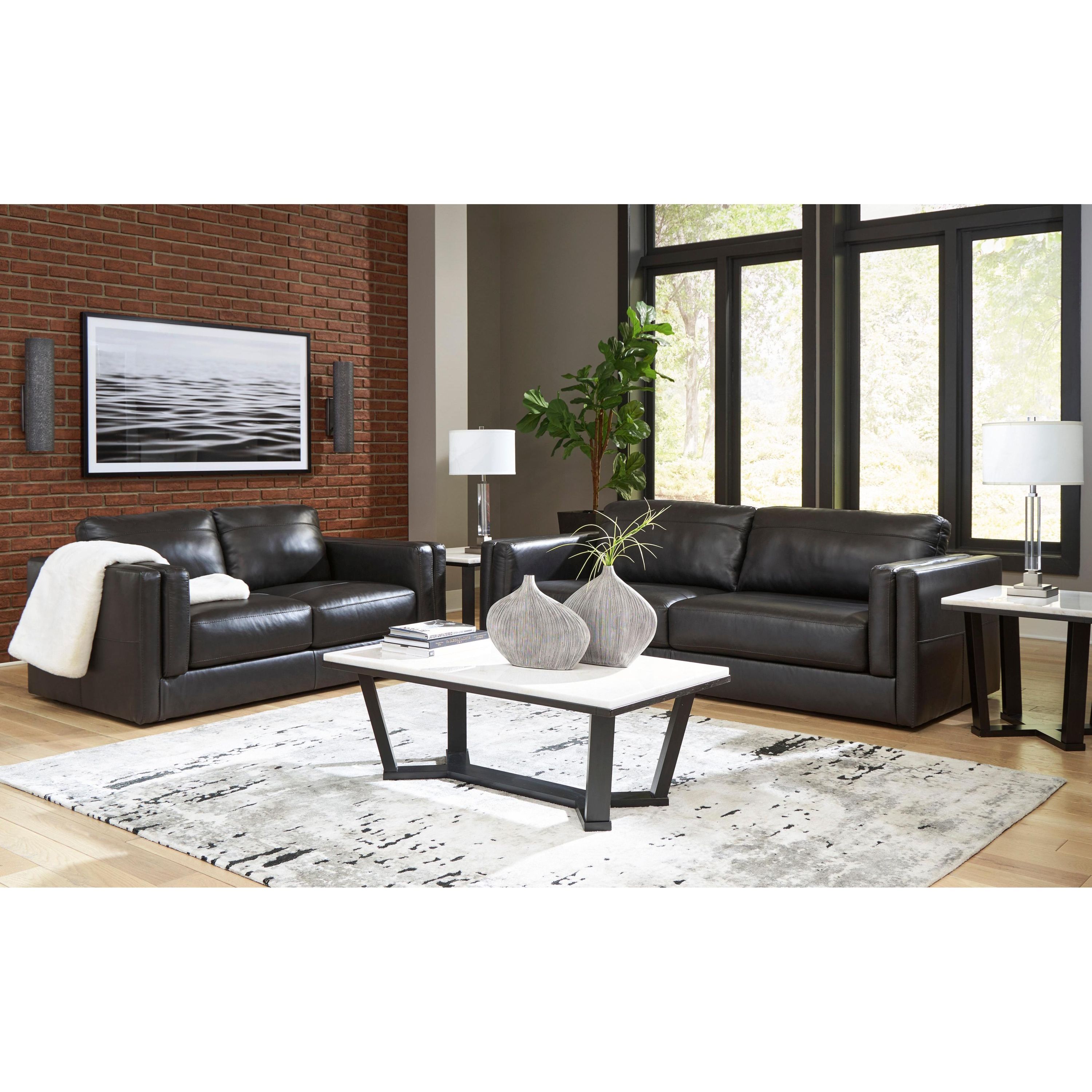 Signature Design by Ashley Amiata 57405U1 2 pc Living Room Set - Image 1