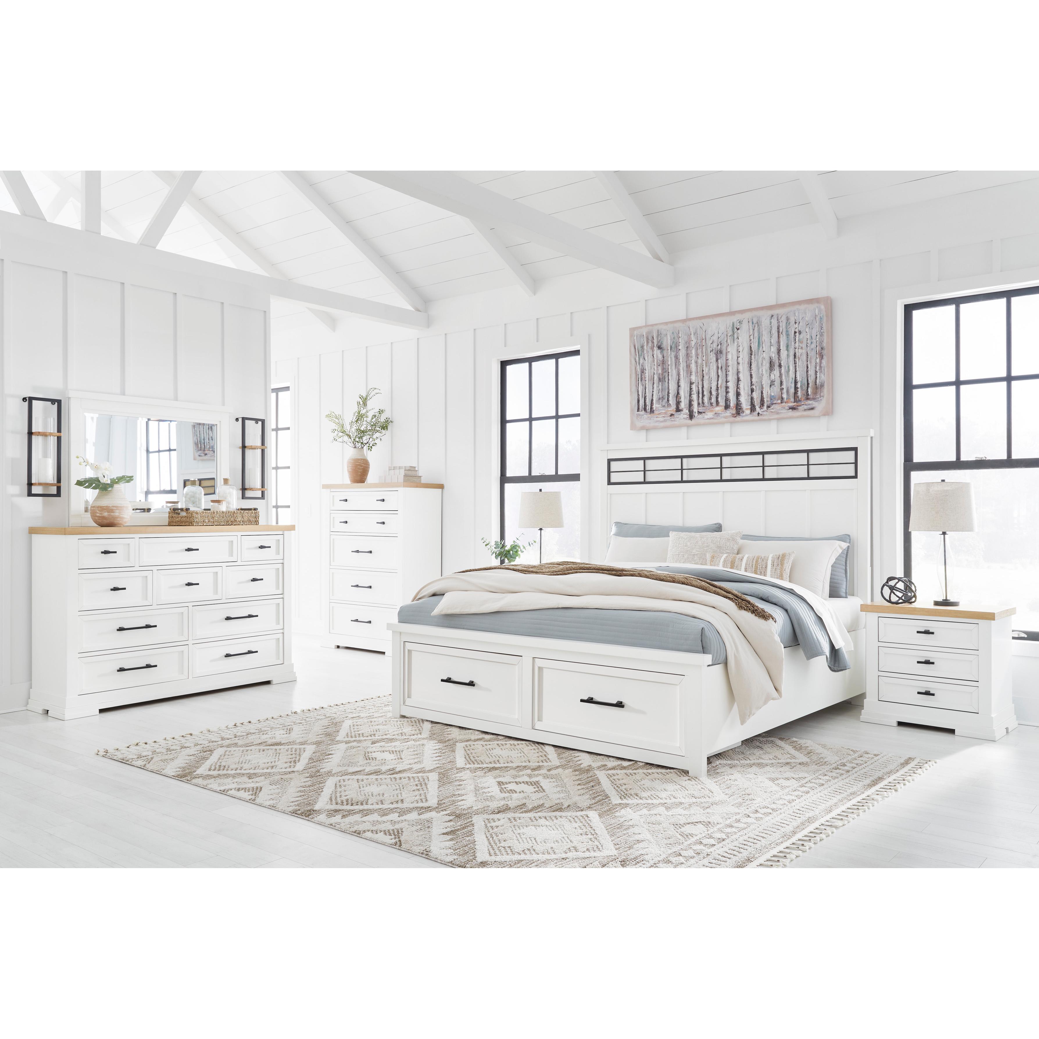 Benchcraft Ashbryn B844 8 pc Queen Panel Storage Bedroom Set - Image 1