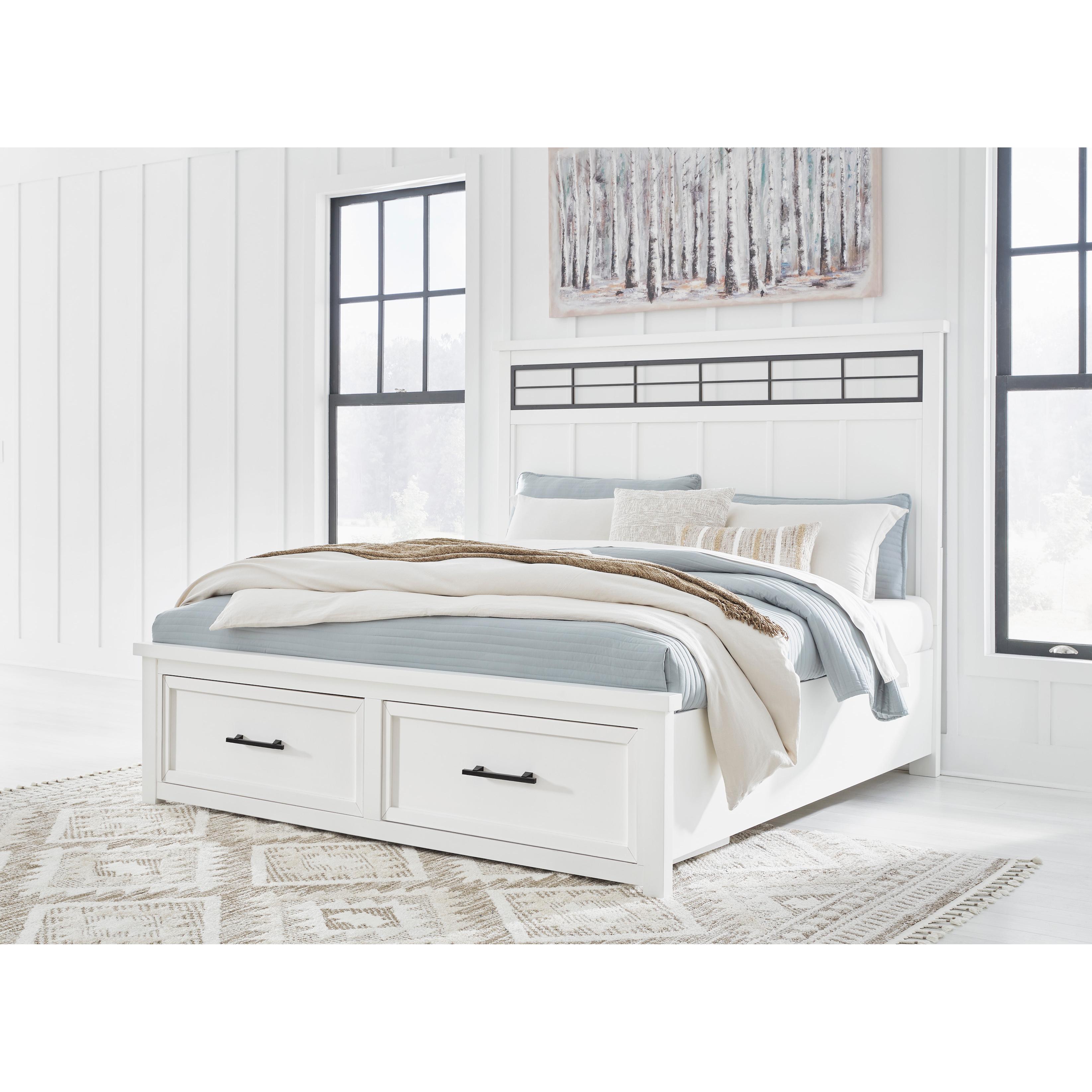 Benchcraft Ashbryn B844 8 pc Queen Panel Storage Bedroom Set - Image 2