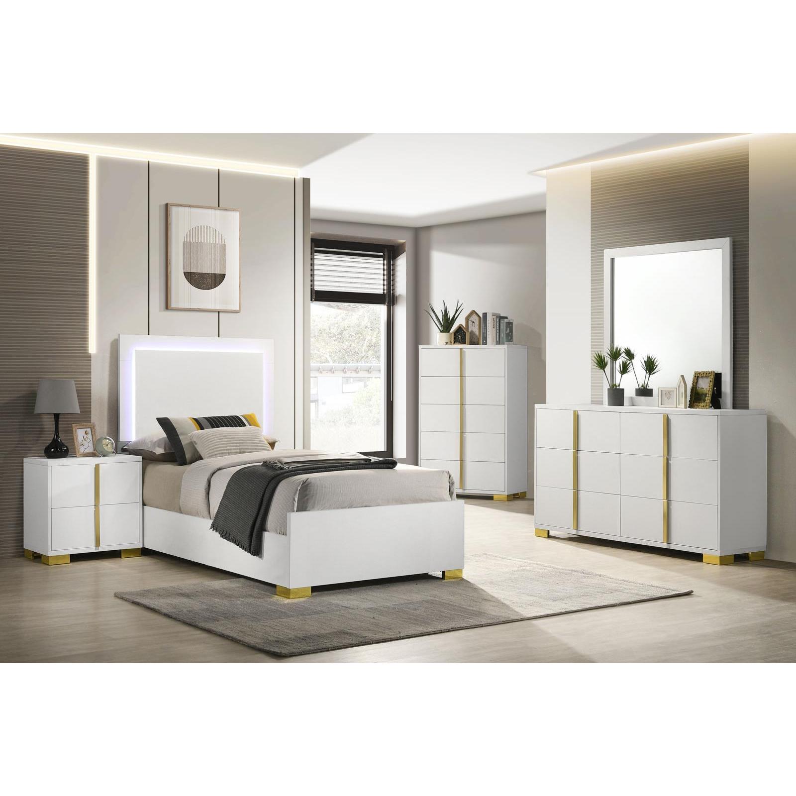 Coaster Furniture Marceline 222931T-S5 7 pc Twin Panel Bedroom Set - Image 1