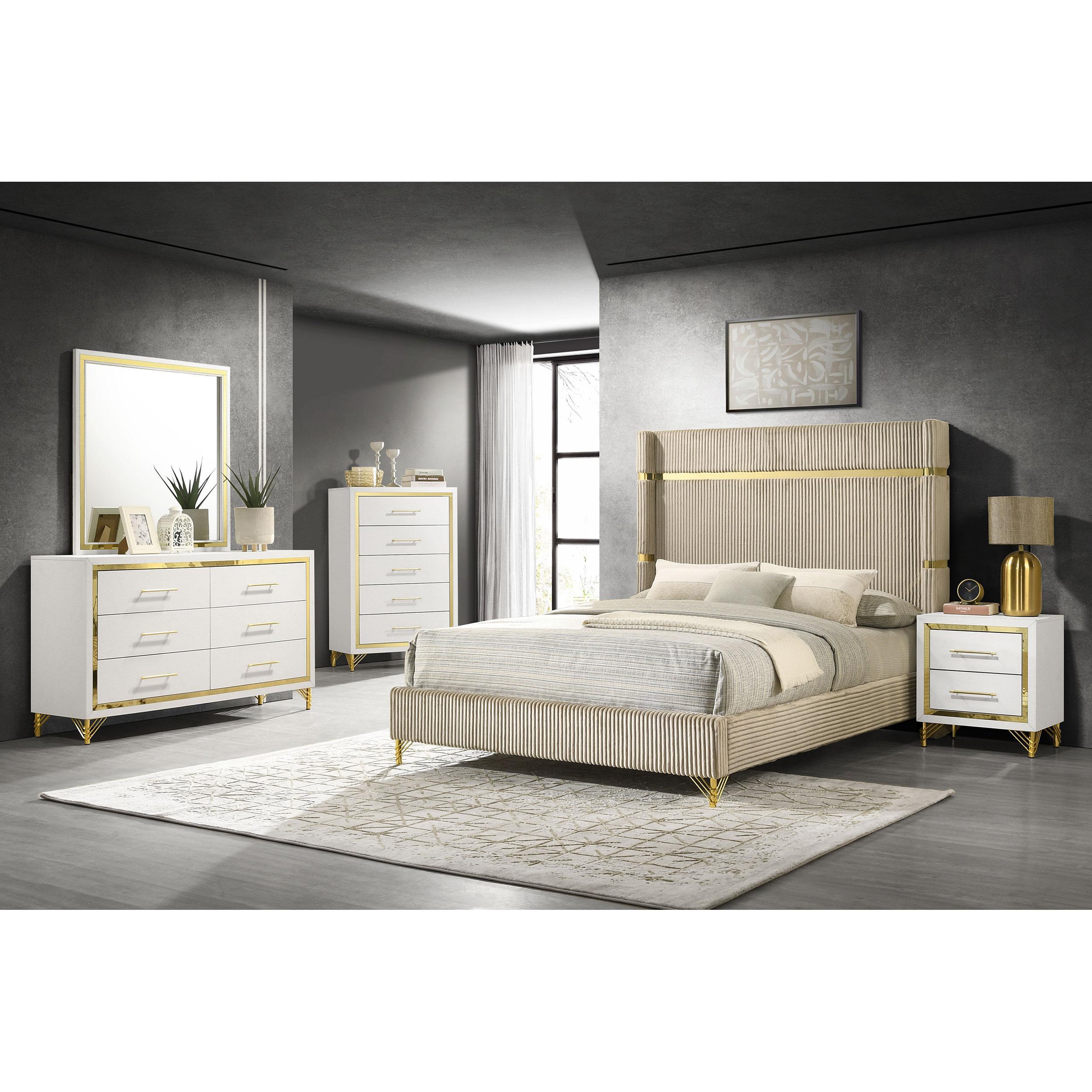 Coaster Furniture Lucia 224731KE-S5 7 pc King Panel Bedroom Set - Image 1