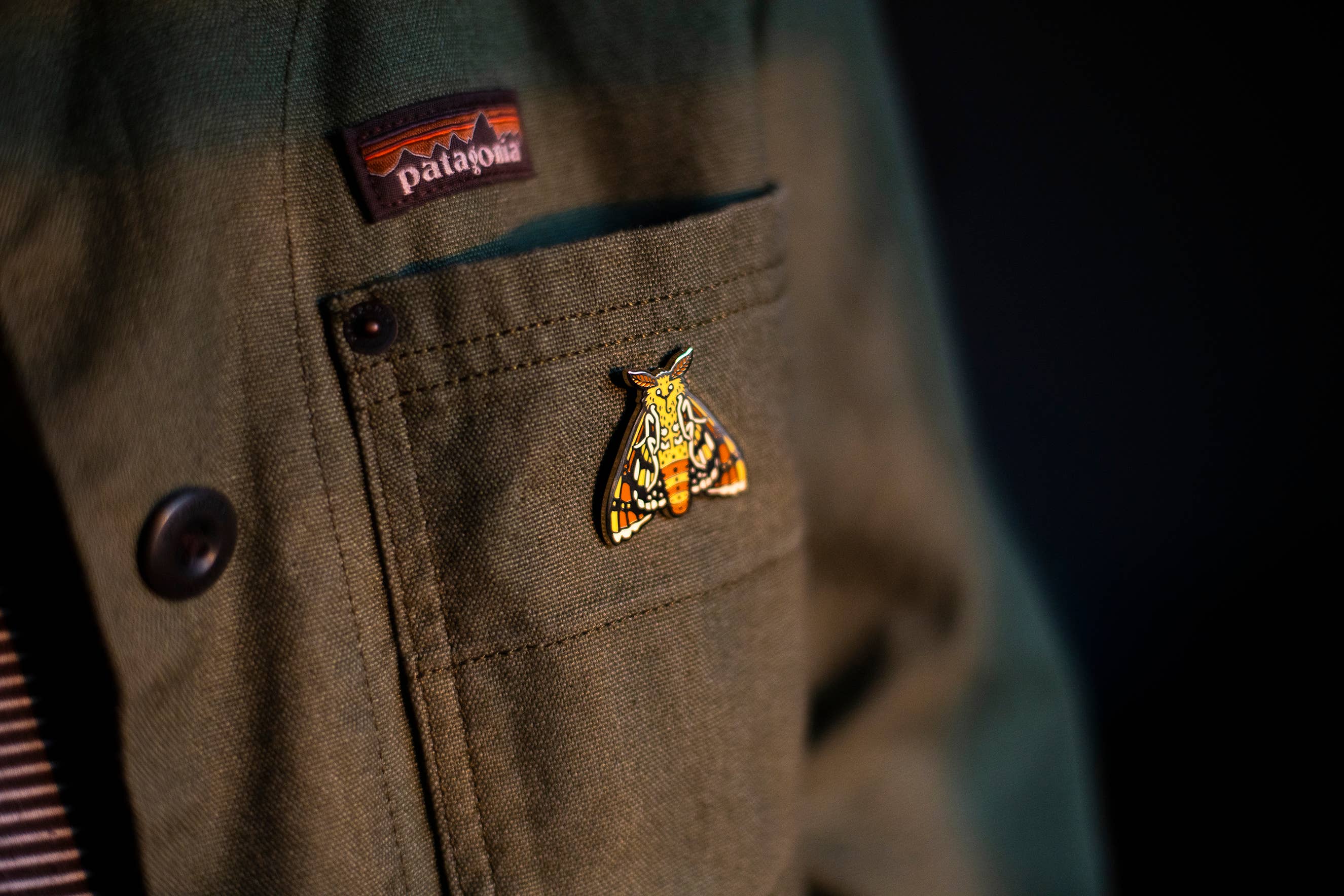 Moth Enamel Pin 1.25”, Entomology Pin - Image 2