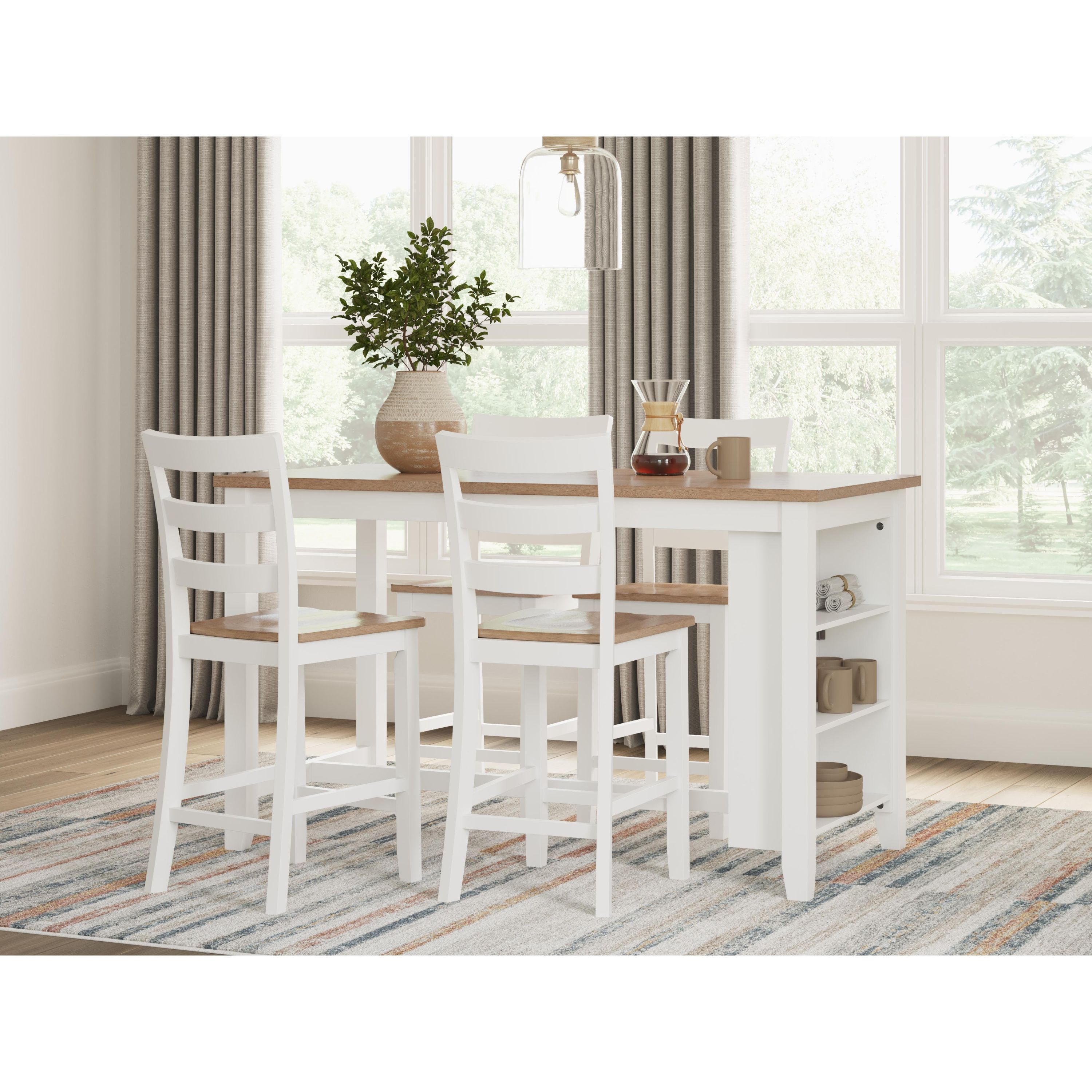 Signature Design by Ashley Gesthaven D398D2 5 pc Counter Height Dining Set - Image 1