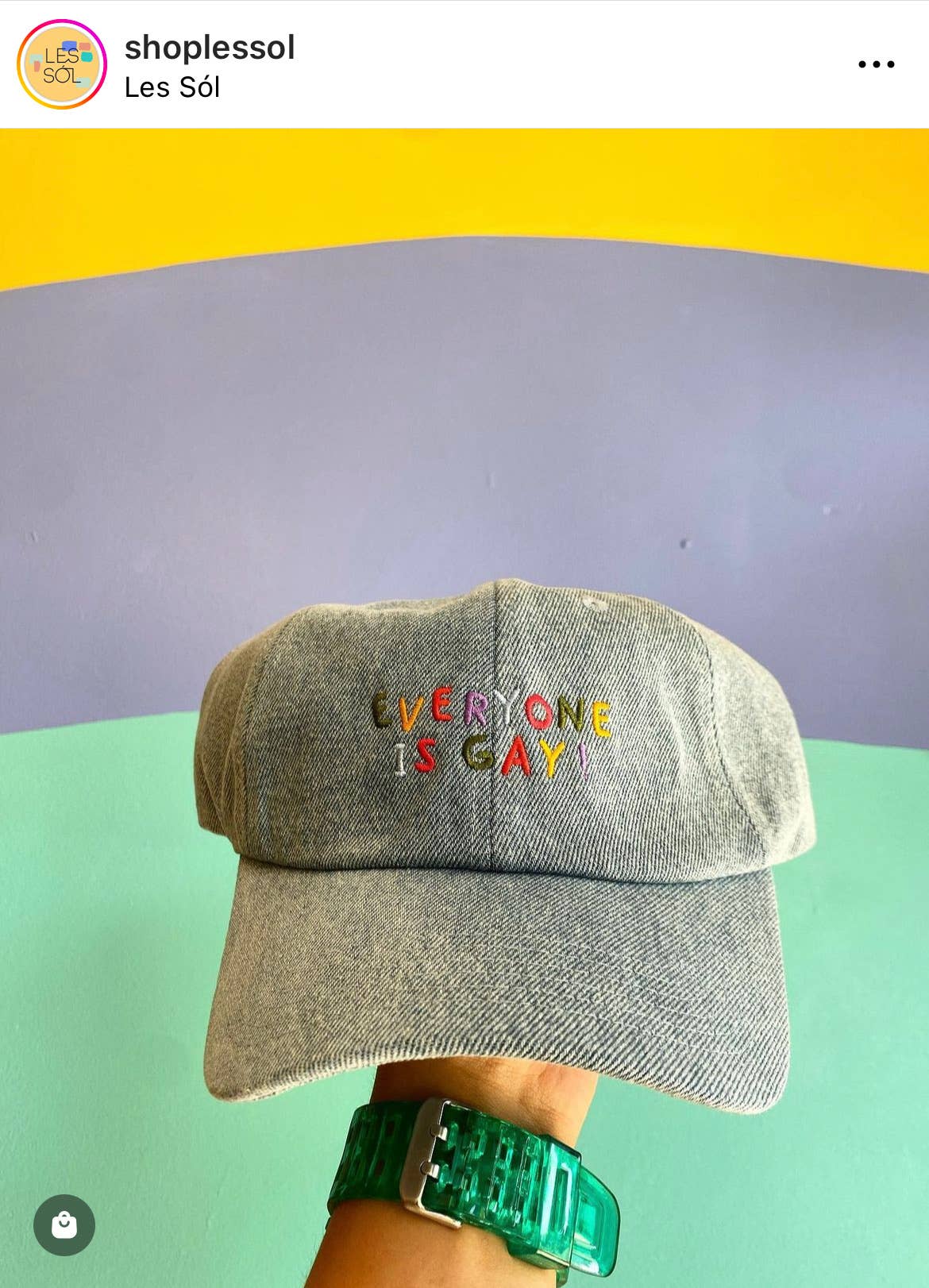 Everyone Is Gay Denim Baseball Hat - Image 3