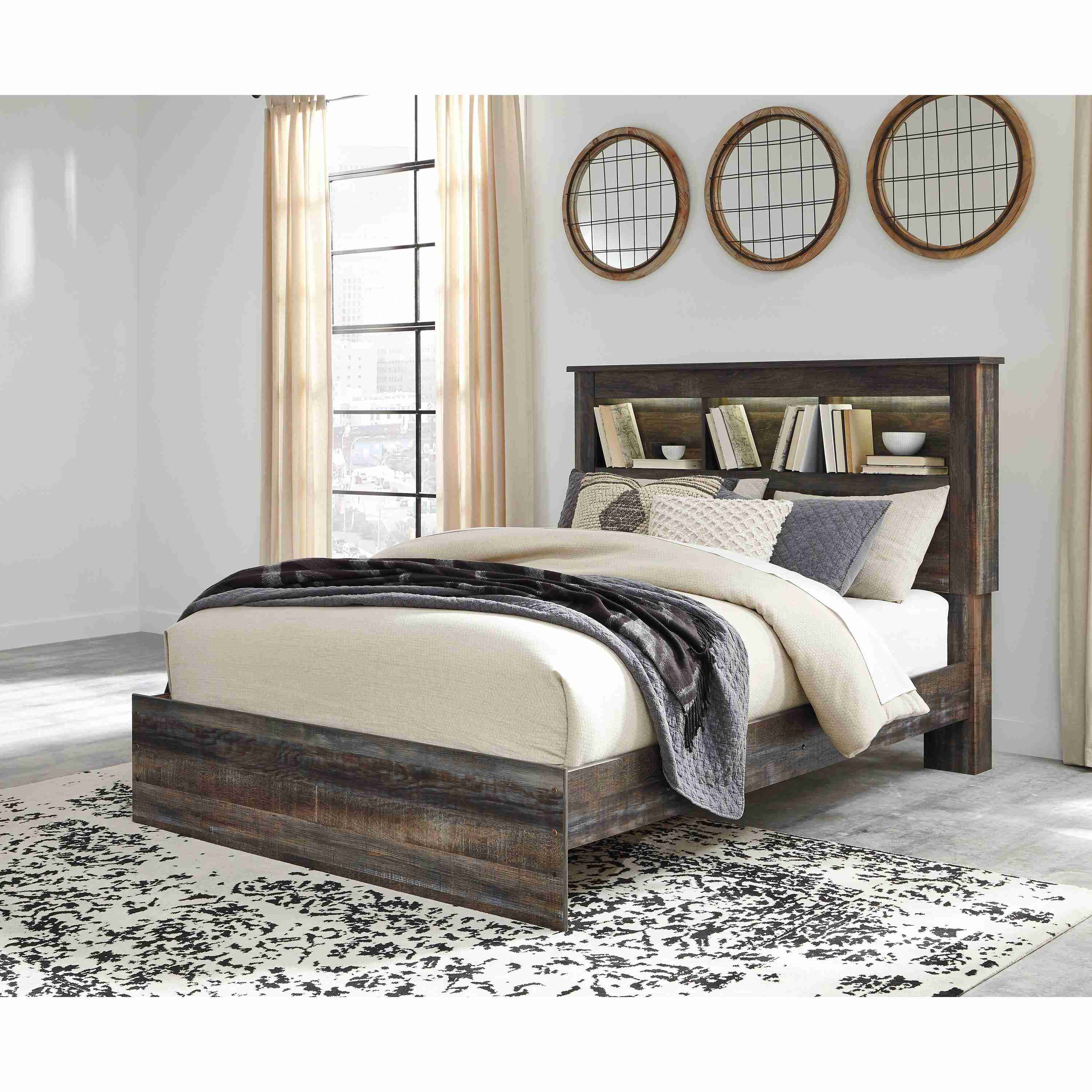 Signature Design by Ashley Drystan B211 8 pc Queen Bookcase Bedroom Set - Image 2