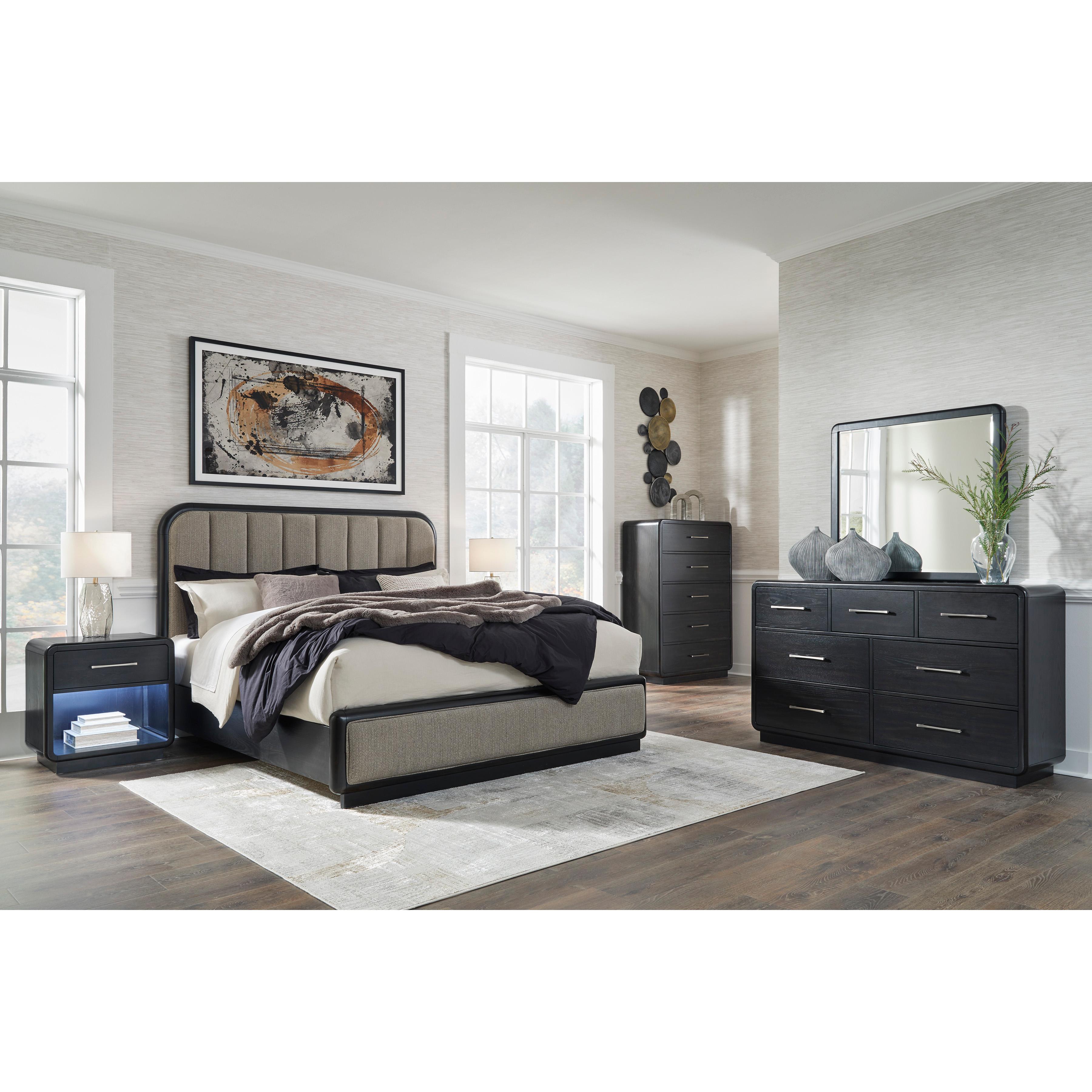 Signature Design by Ashley Rowanbeck B821 7 pc California King Panel Bedroom Set - Image 1