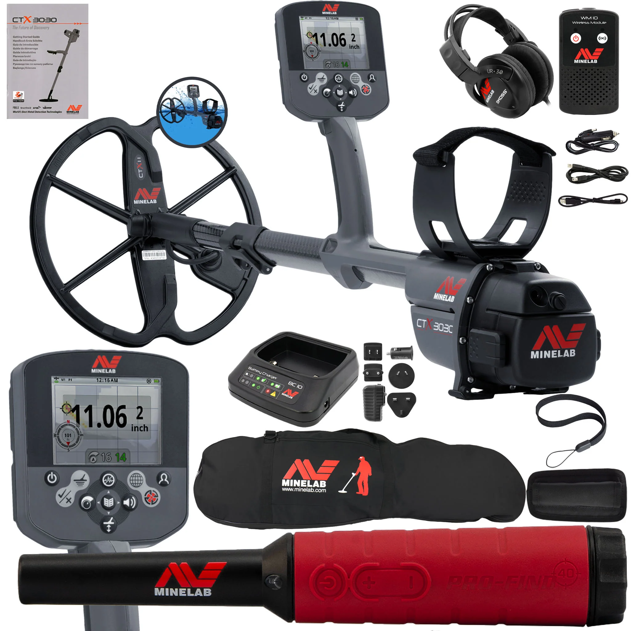 Minelab CTX 3030 Metal Detector with Carry Bag and  Pro-Find 40 - Image 2