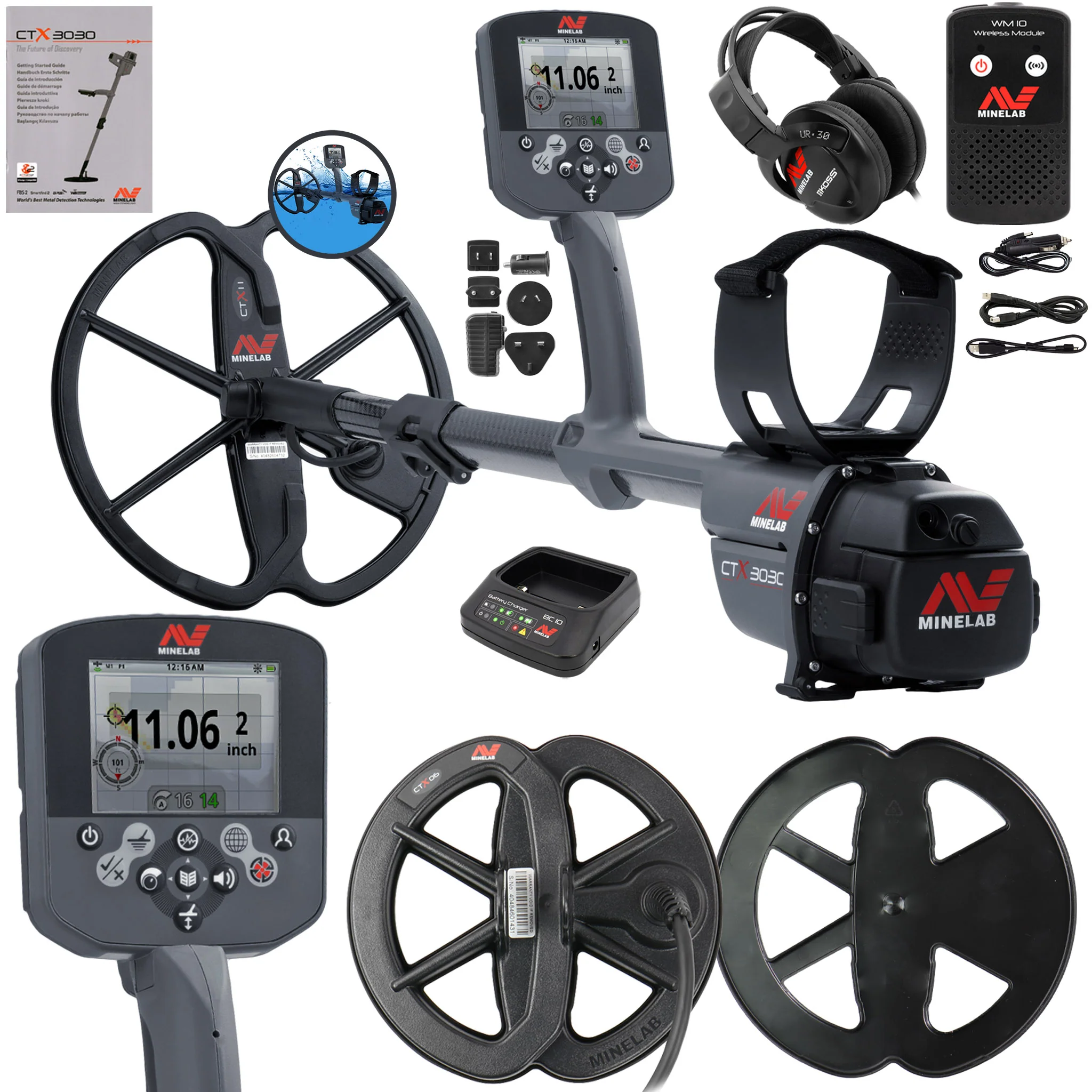 Minelab CTX 3030 Metal Detector with CTX 6' Waterproof DD Coil - Image 2
