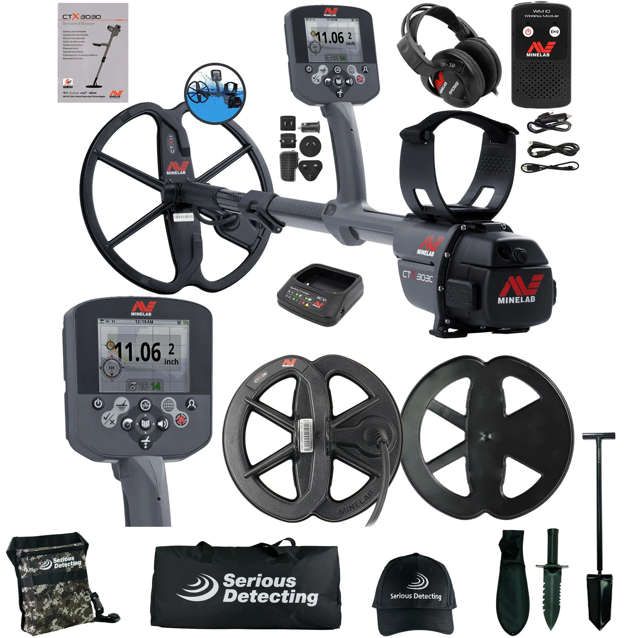 Minelab CTX 3030 Metal Detector with CTX 6' Waterproof DD Coil - Image 1