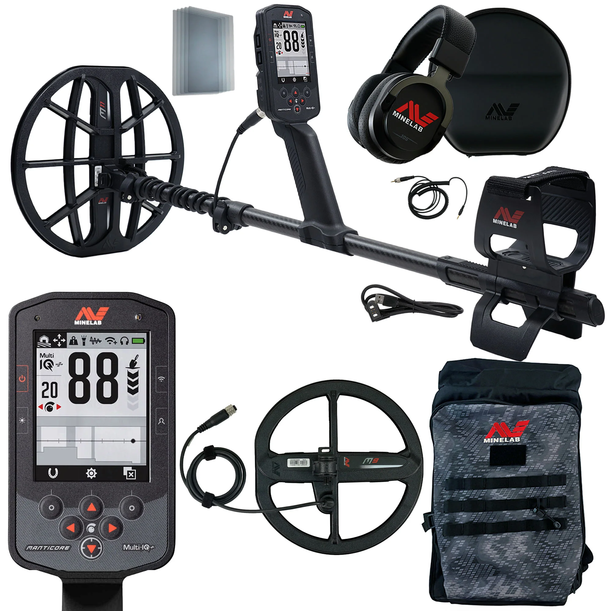MINELAB Manticore High Power Metal Detector with M9 Coil and Backpack - Image 1