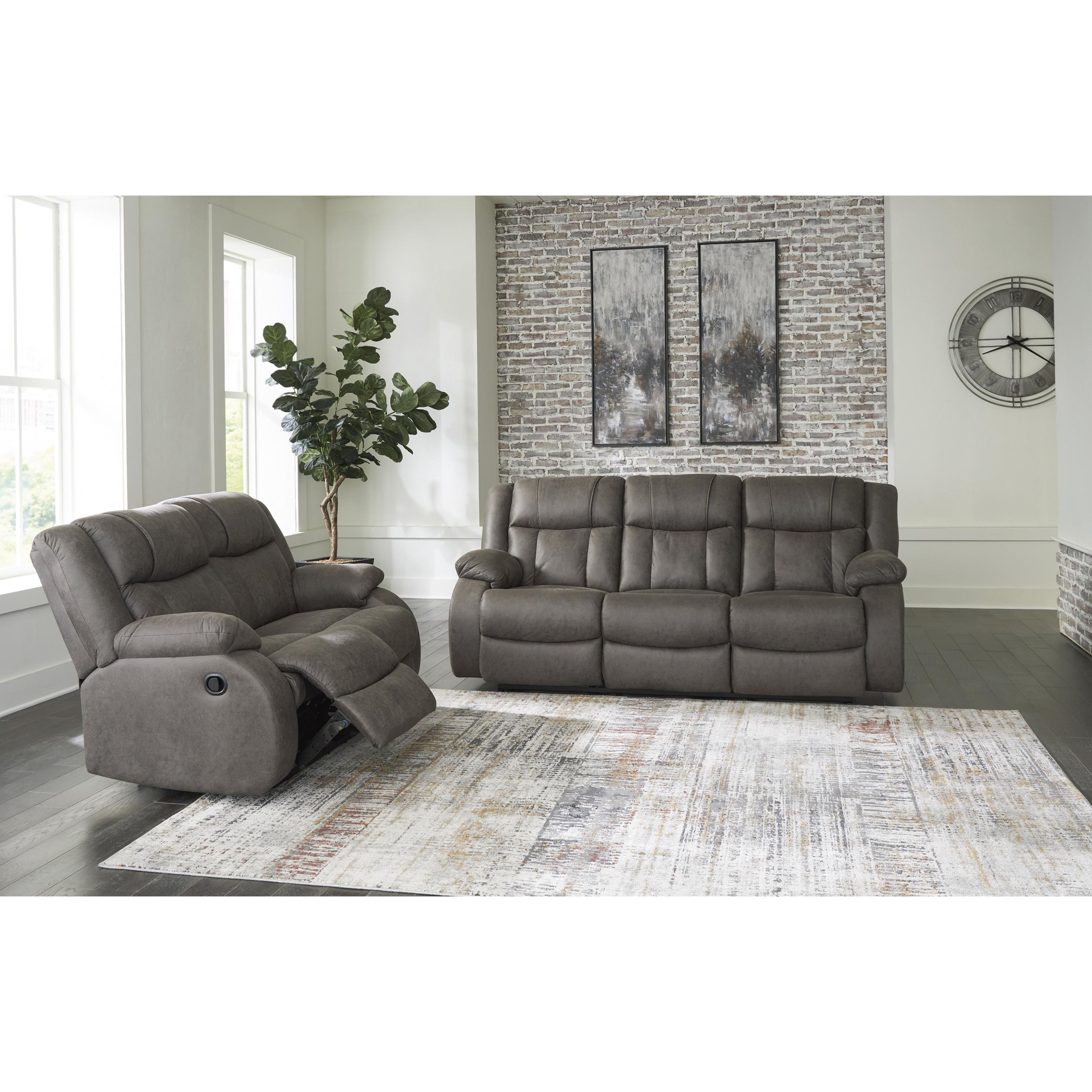 Signature Design by Ashley First Base 68804U1 2 pc Reclining Living Room Set - Image 2