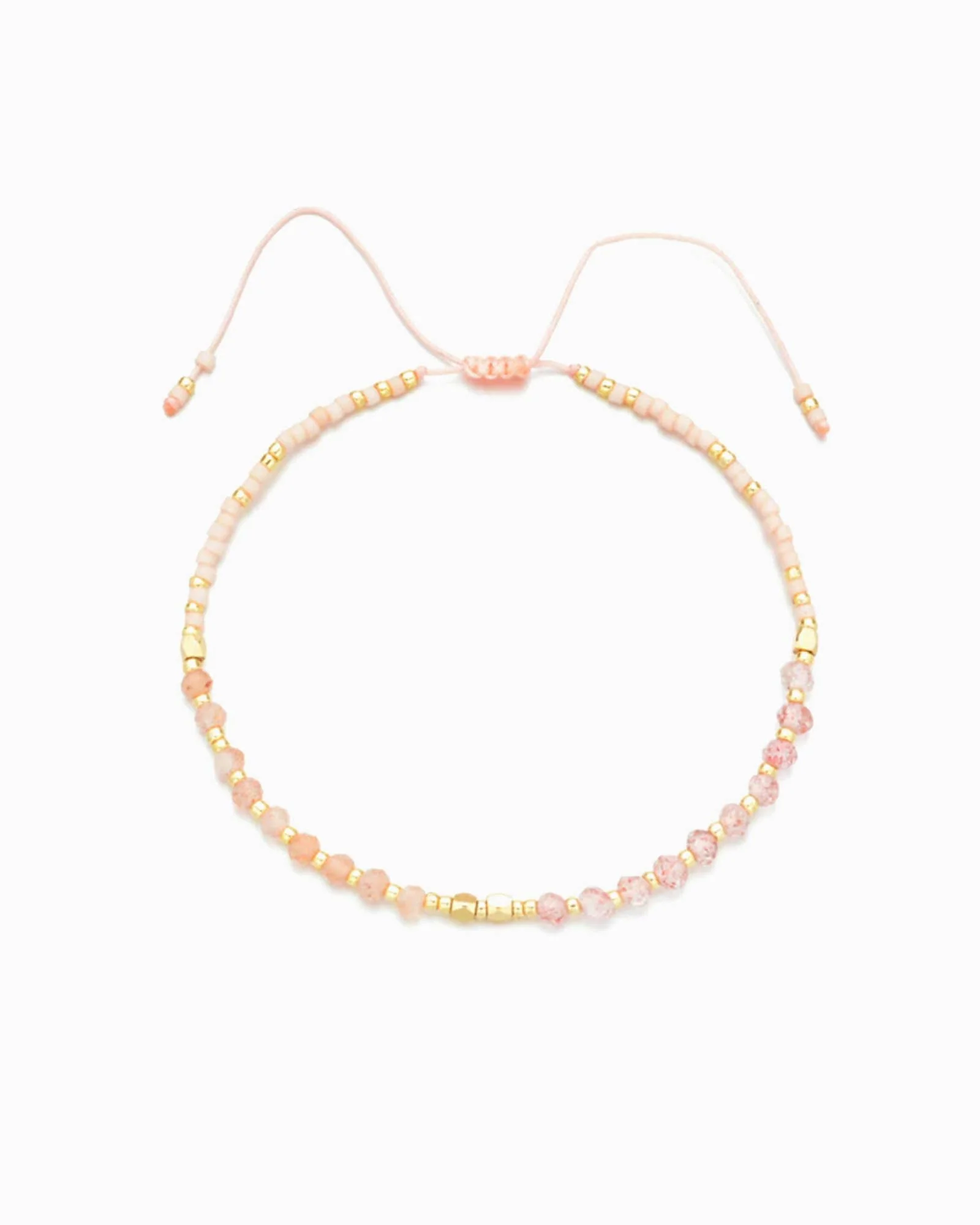 Rose Quartz Healing Gemstone Stacking Bracelet - Image 3