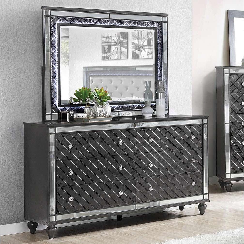 Crown Mark Refino B1670 7 pc Queen Panel Bedroom Set - Image 3