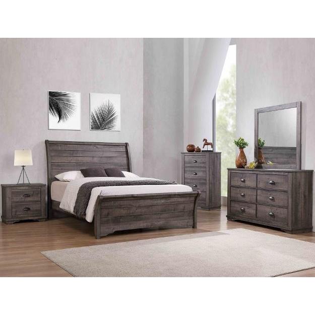 Crown Mark Coralee B8100 7 pc Queen Panel Bedroom Set - Image 1