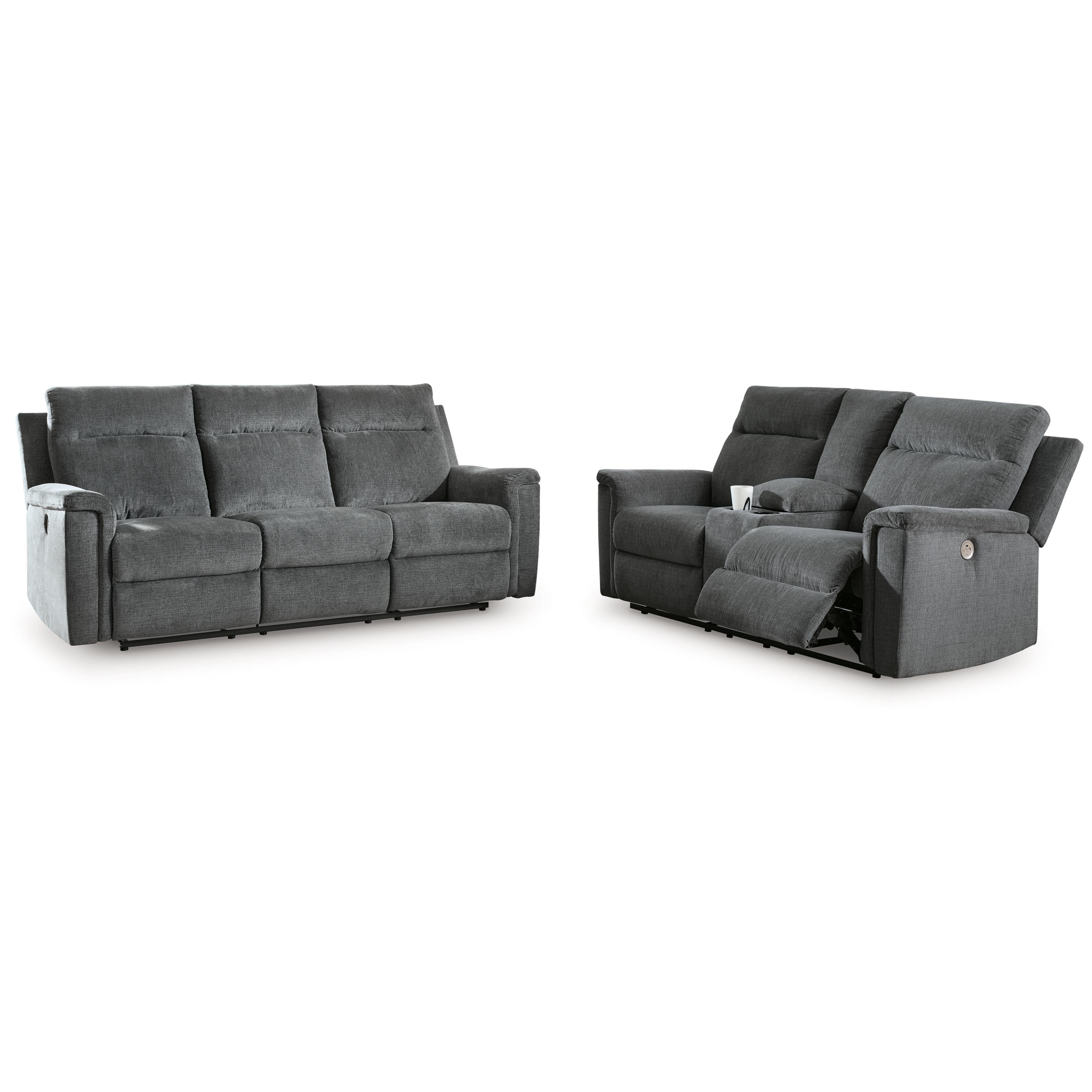 Signature Design by Ashley Barnsana 33202U1 2 pc Power Reclining Living Room Set - Image 2