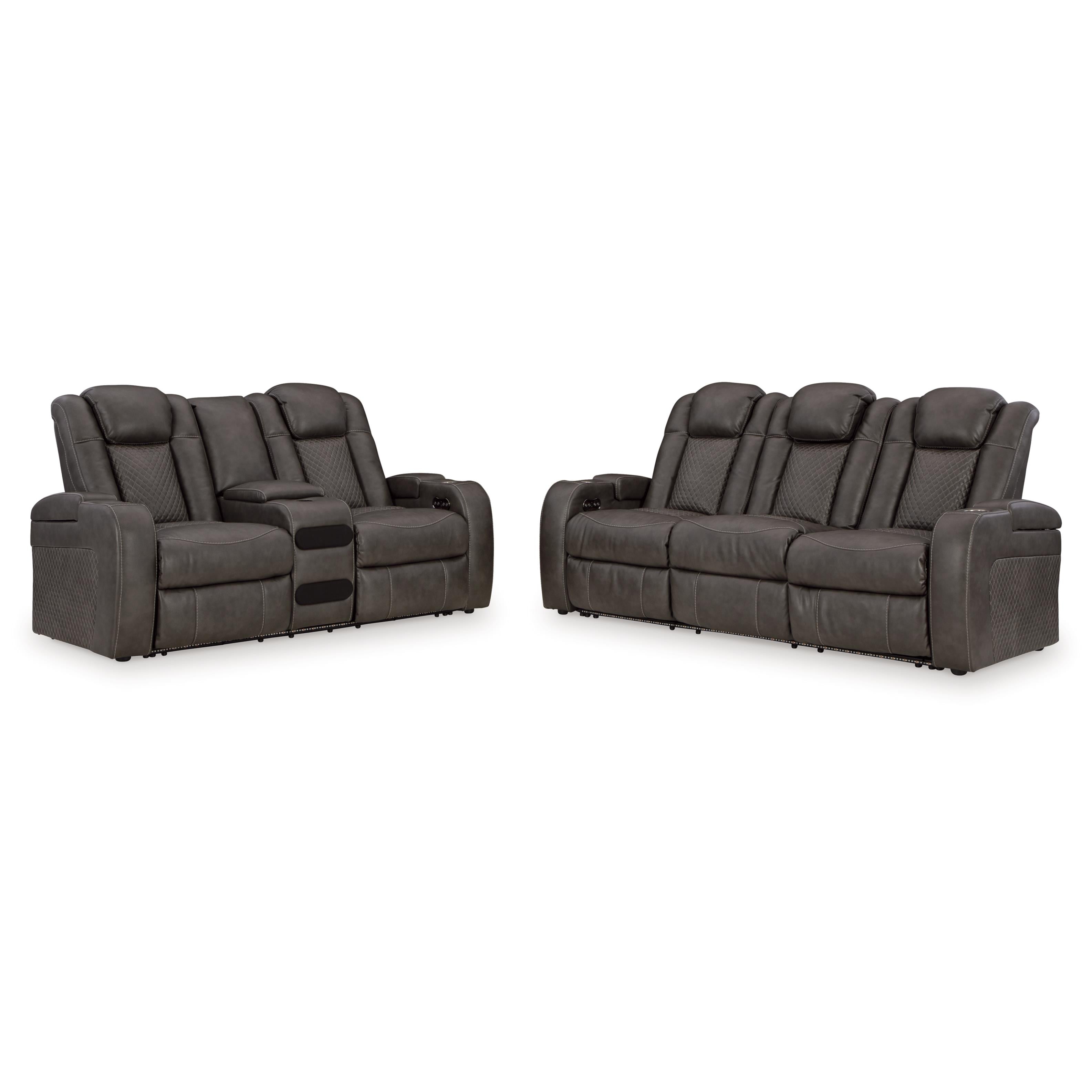 Signature Design by Ashley Fyne-Dyme 36602U1 2 pc Power Reclining Living Room Set - Image 2