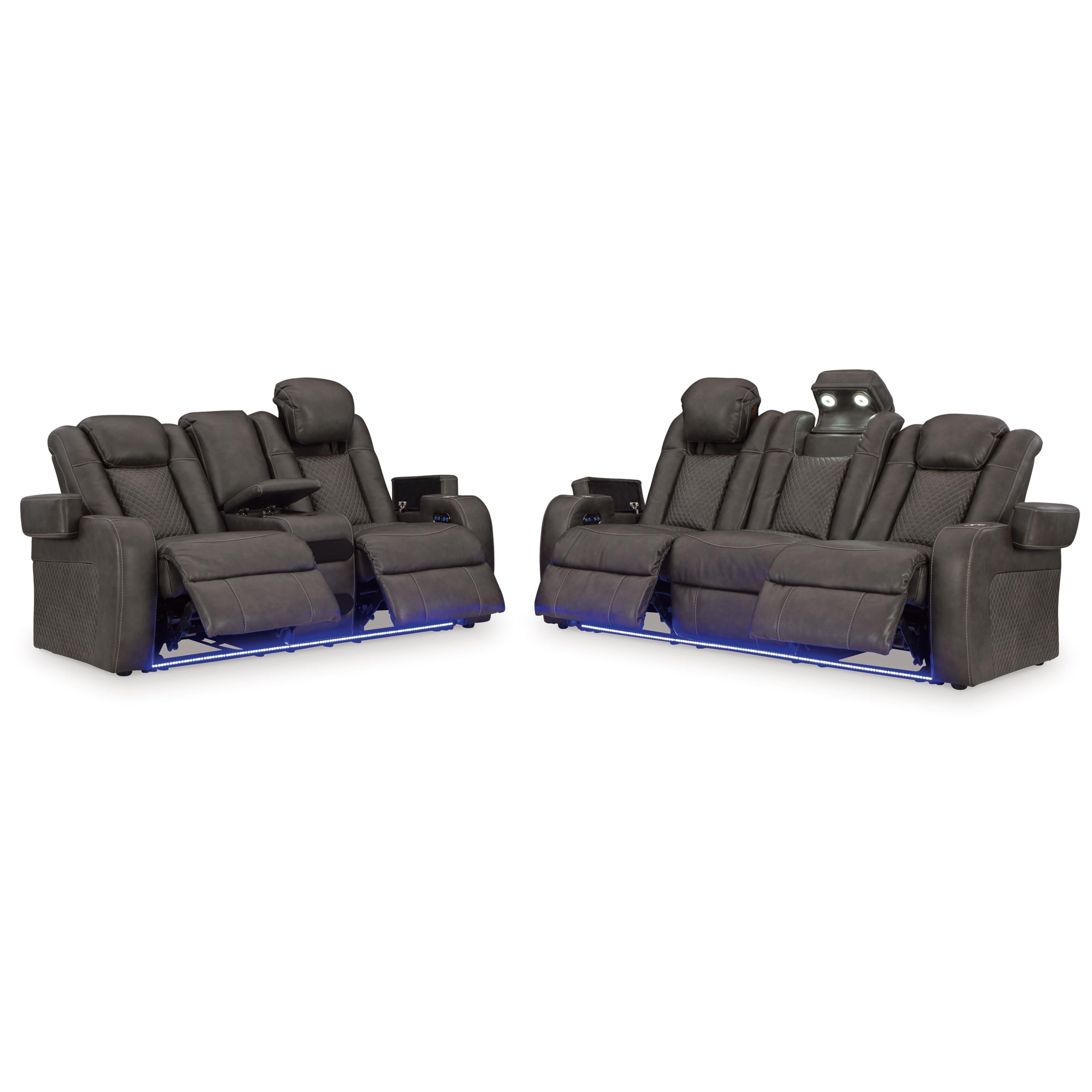 Signature Design by Ashley Fyne-Dyme 36602U1 2 pc Power Reclining Living Room Set - Image 3