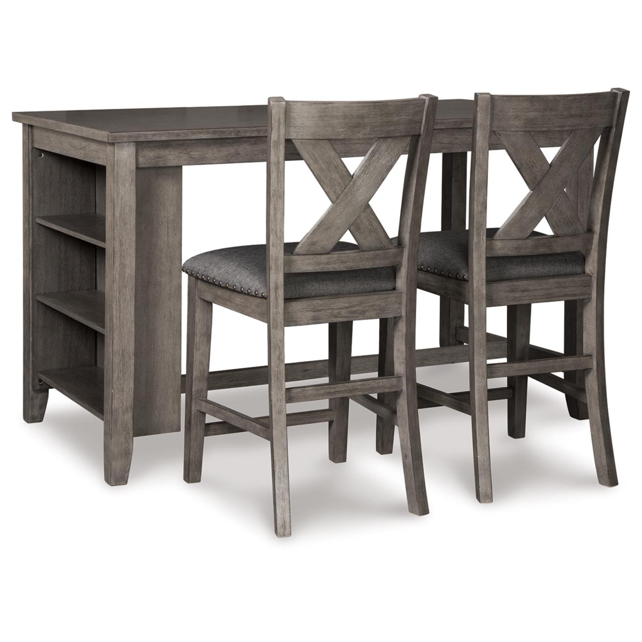 Signature Design by Ashley Caitbrook D388D5 3 pc Counter Height Dining Set - Image 2
