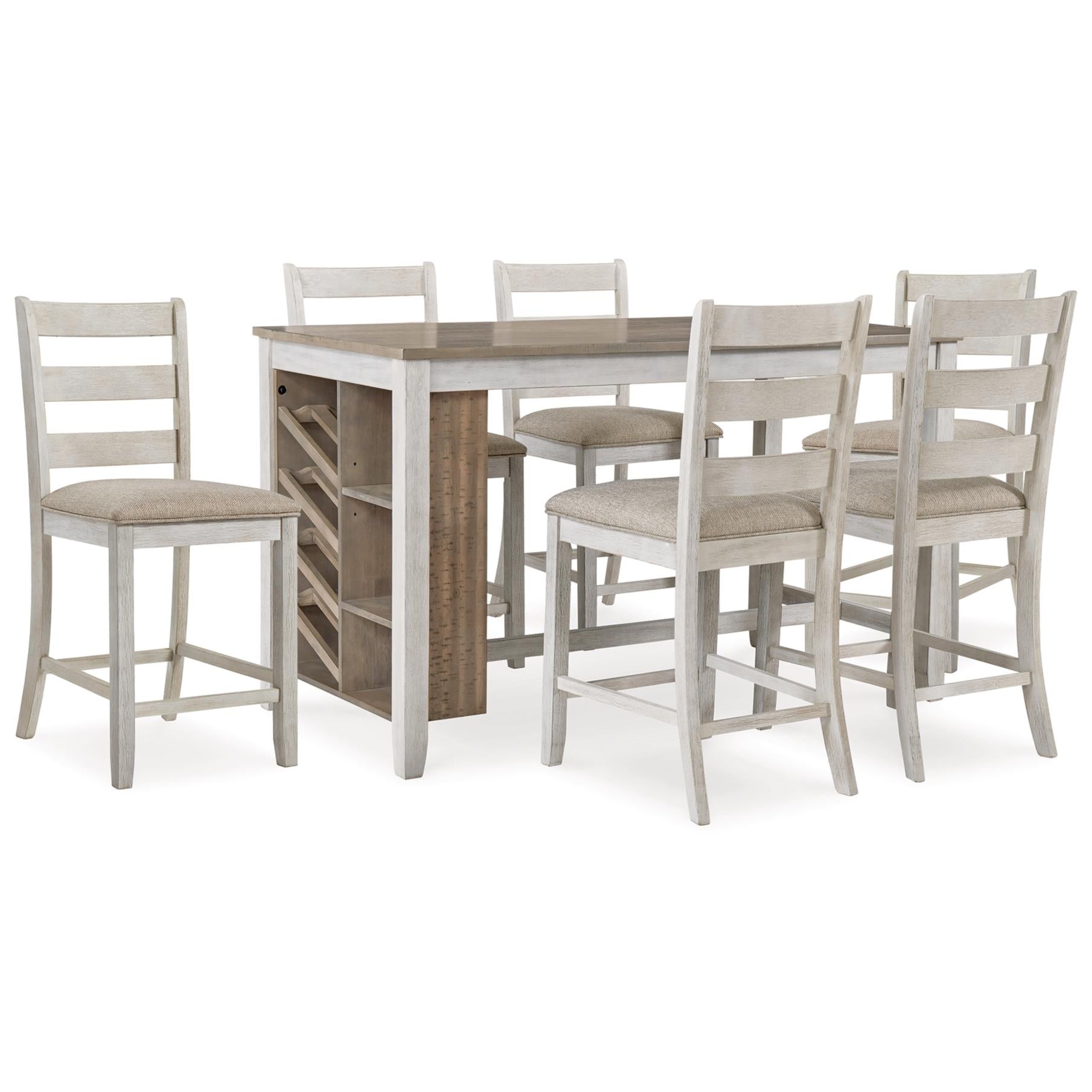 Signature Design by Ashley Skempton D394D8 7 pc Counter Height Dining Set - Image 1