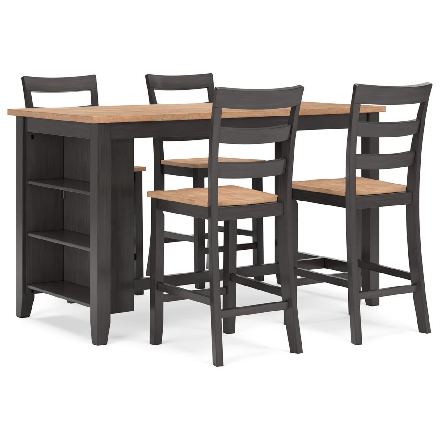 Signature Design by Ashley Gesthaven D396D2 5 pc Counter Height Dining Set - Image 1