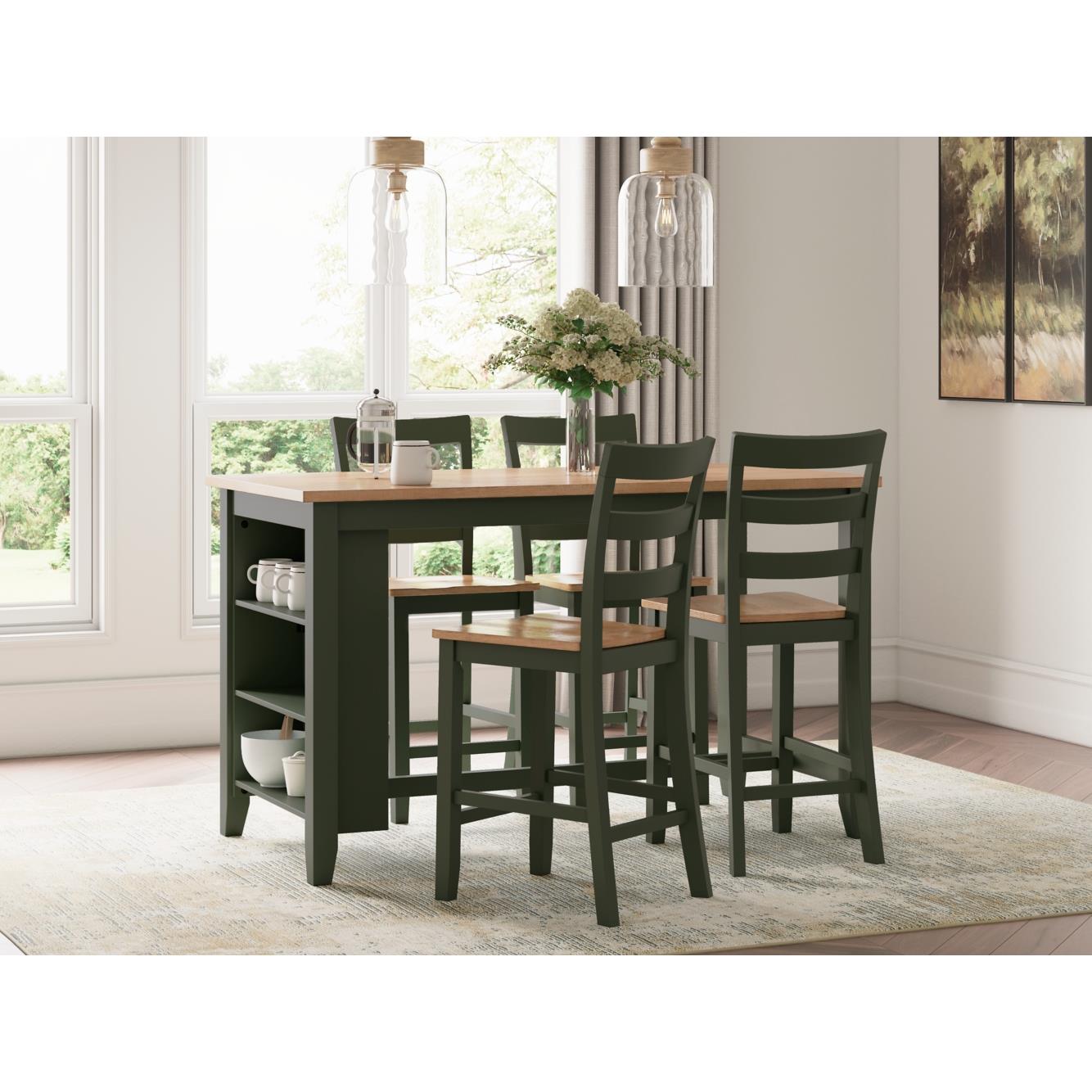 Signature Design by Ashley Gesthaven D401D2 5 pc Counter Height Dining Set - Image 2