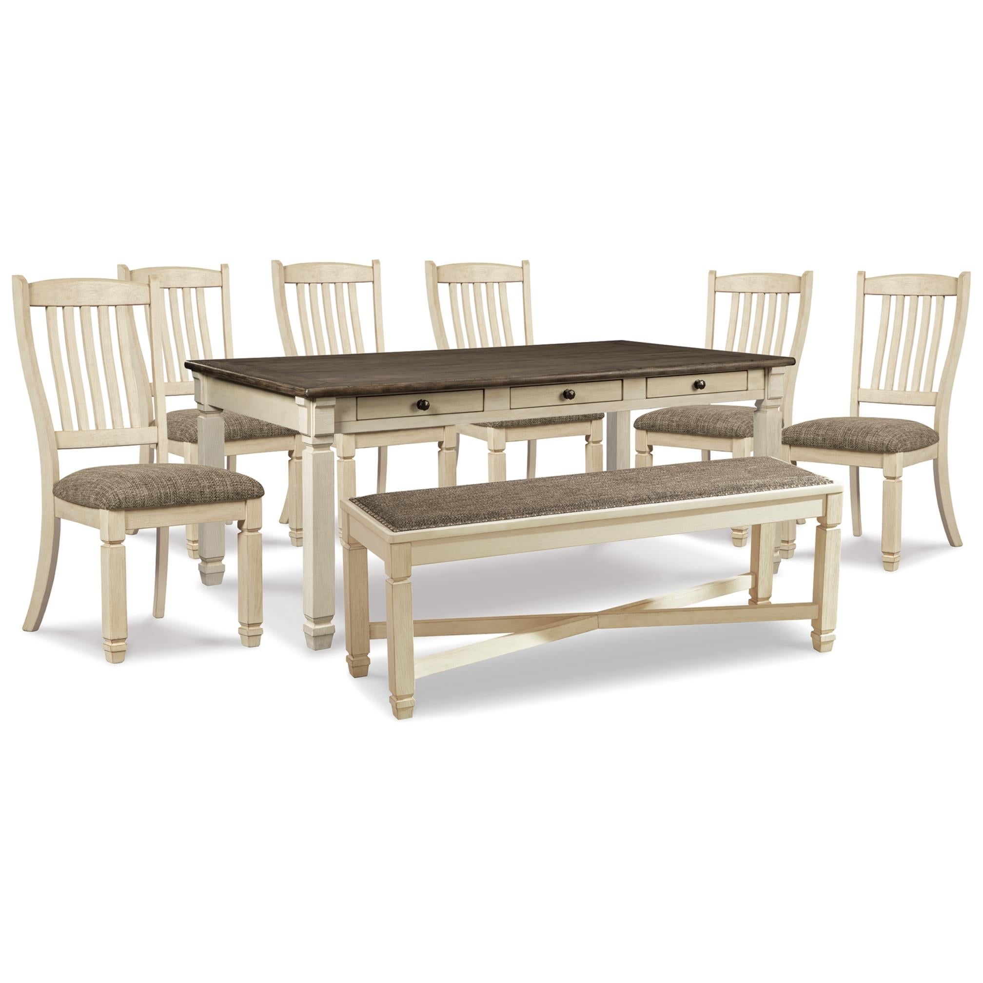 Signature Design by Ashley Bolanburg D647D26 6 pc Dining Set - Image 1